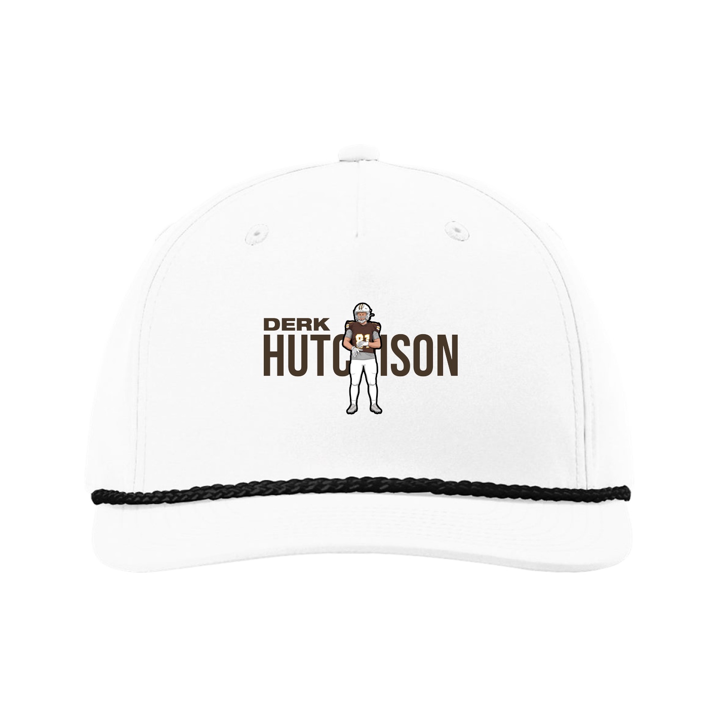 Five-Panel Classic Rope Cap — Player Name in White