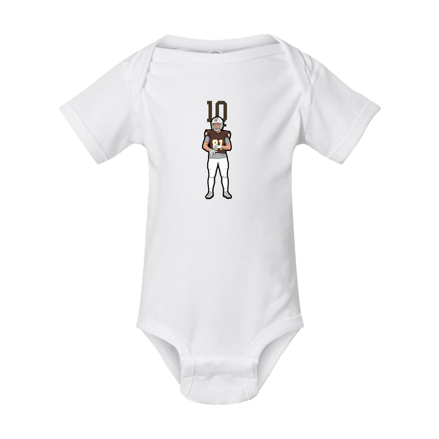 Baby Onesie — Number Top in White