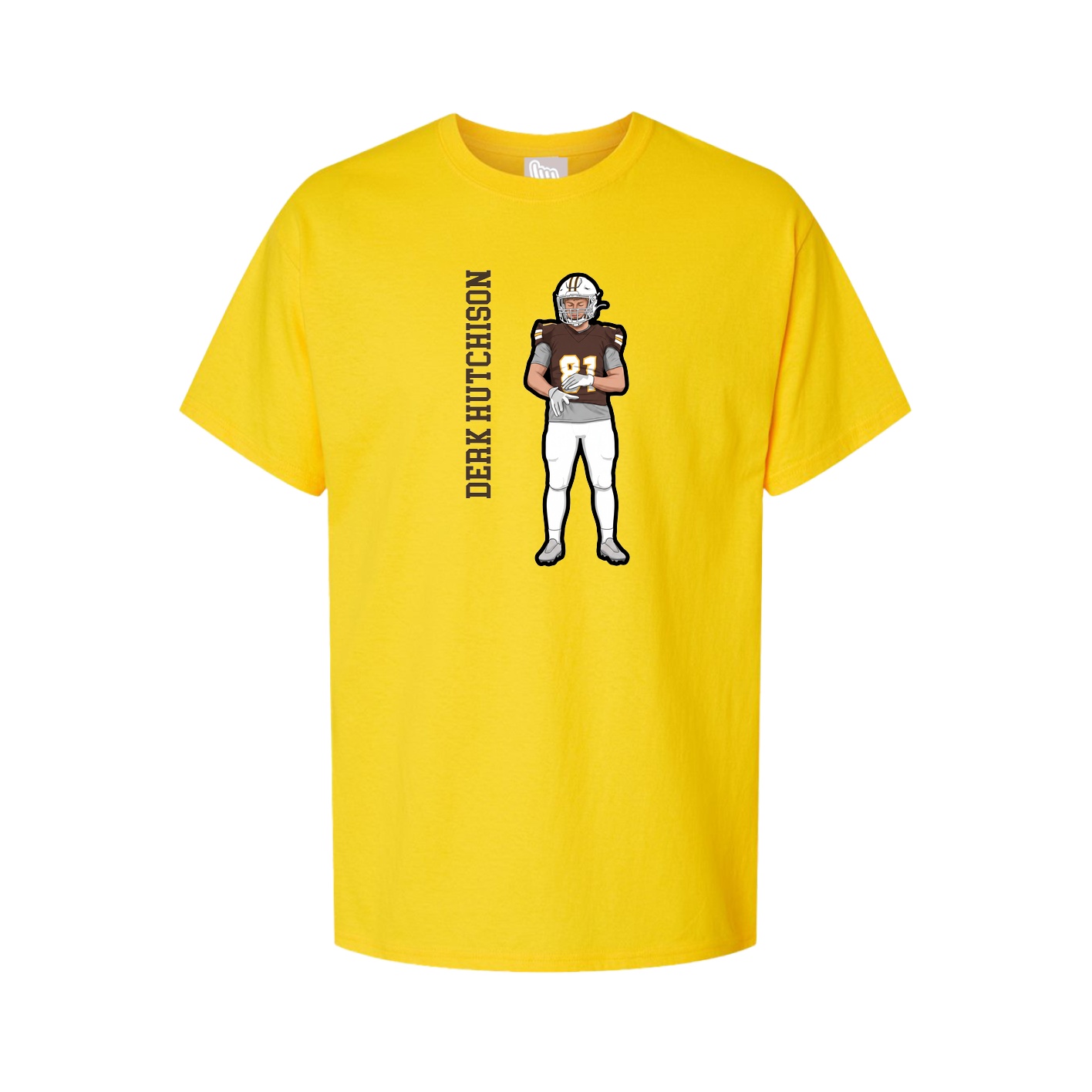 Youth Tee — Name Vertical in Gold