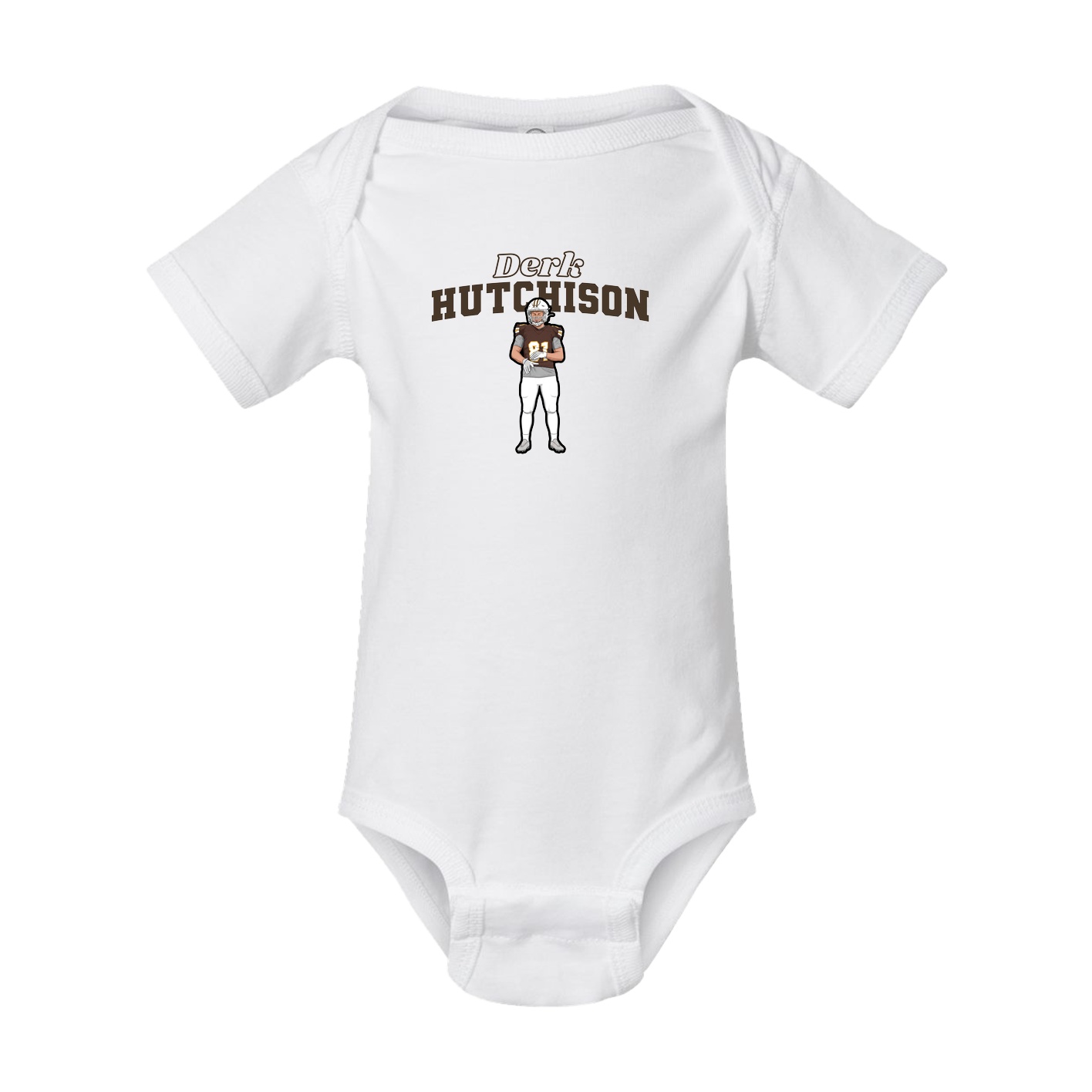 Baby Onesie — Name Arch in White