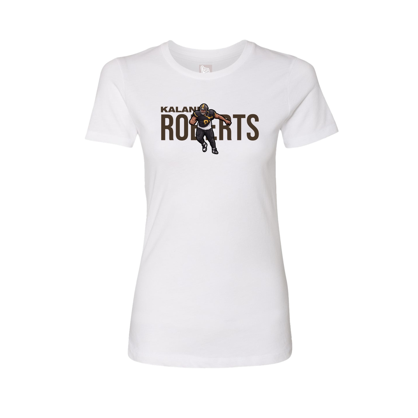 Fitted Women's Tee — Player Name in White