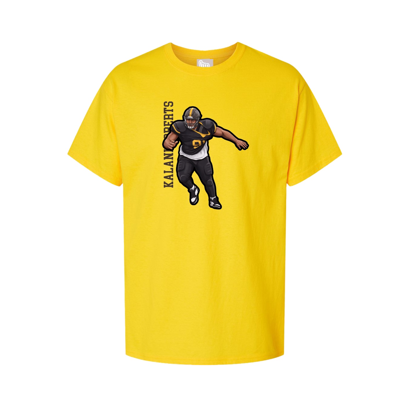 Youth Tee — Name Vertical in Gold