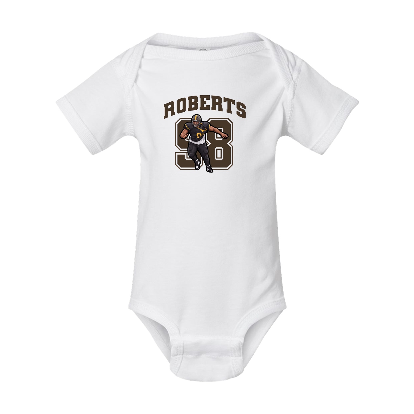 Baby Onesie — Number in White