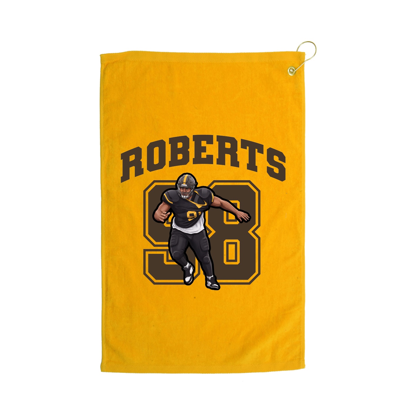Golf Towel — Number in Gold