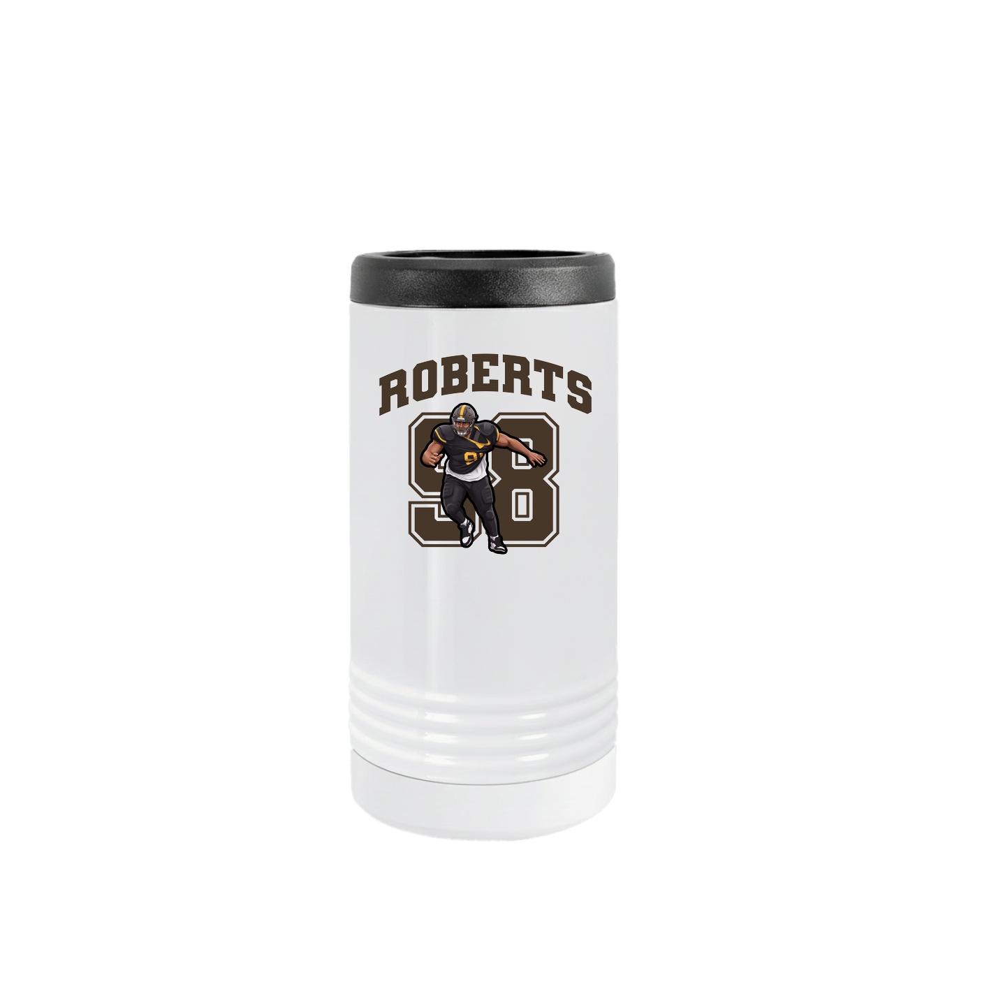 Slim Beverage Holder — Number in White
