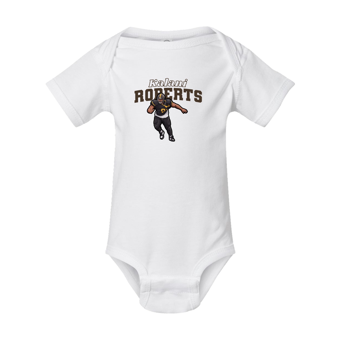 Baby Onesie — Name Arch in White