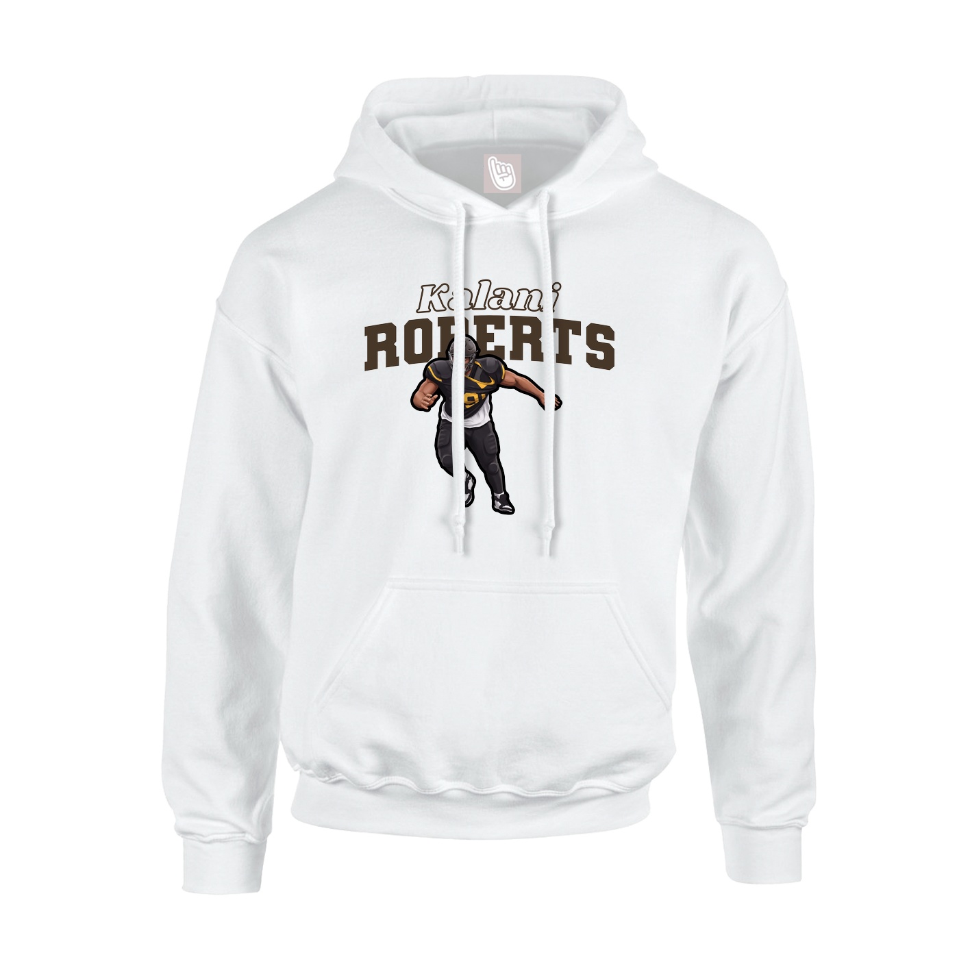 Hoodie — Name Arch in White