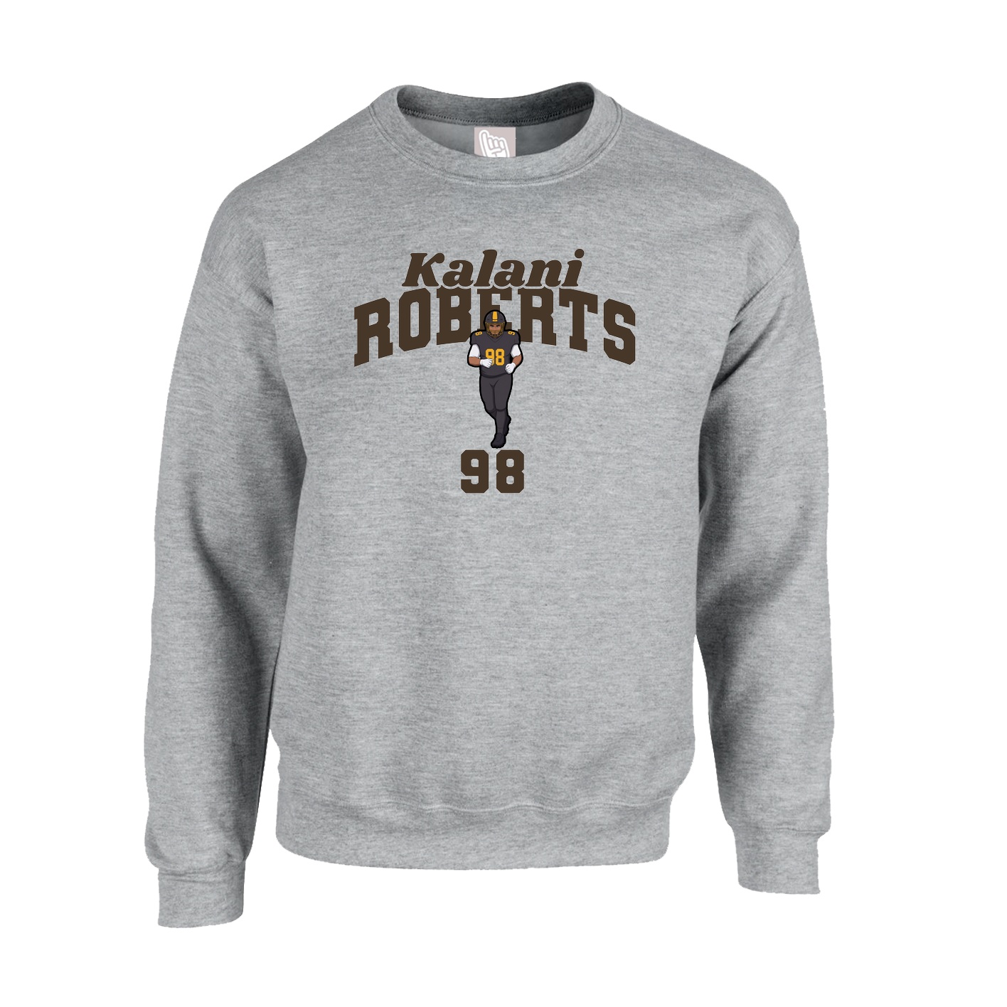 Fleece Crew — Signature Arch in Grey