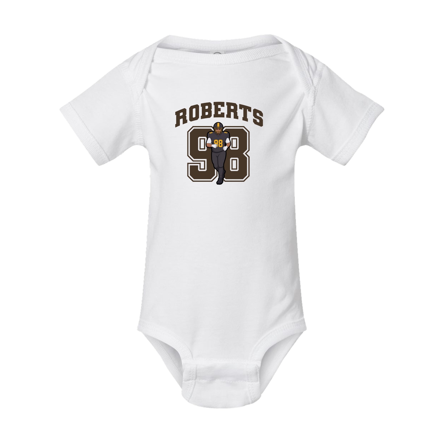 Baby Onesie — Number in White