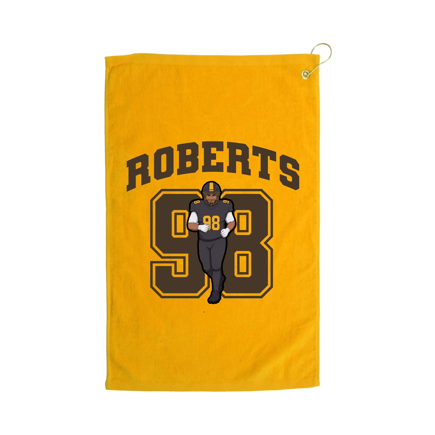 Golf Towel — Number in Gold