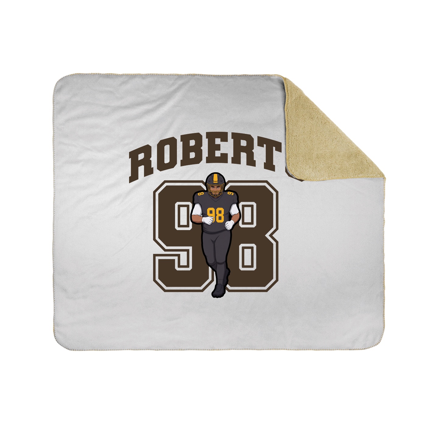 Throw Blanket — Number in White