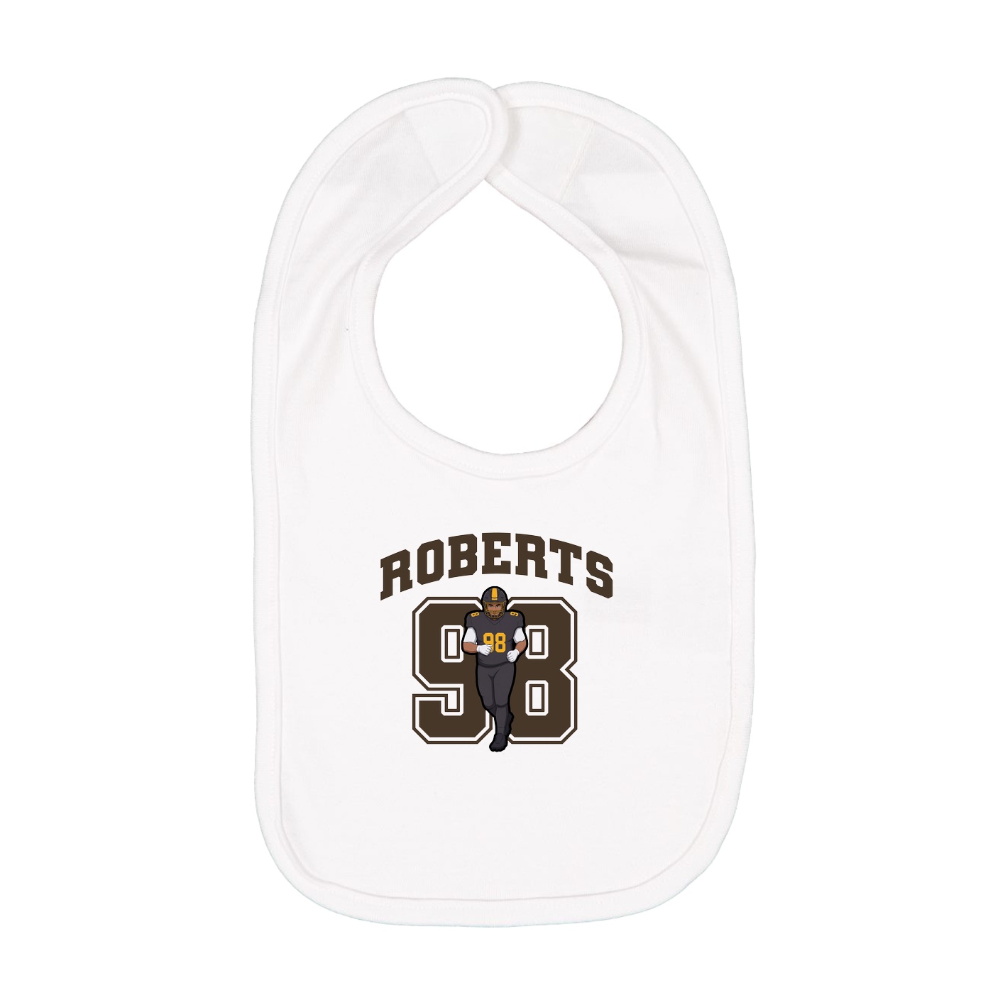 Infant Bib — Number in White