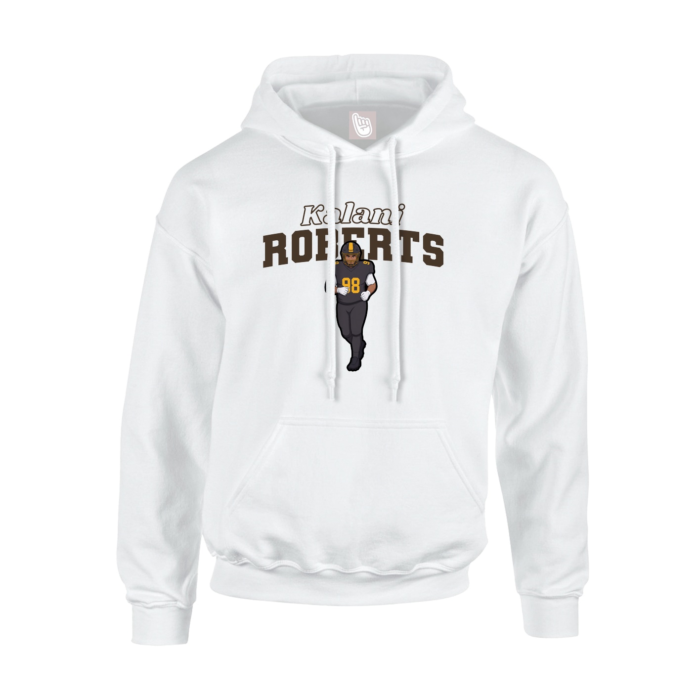 Hoodie — Name Arch in White