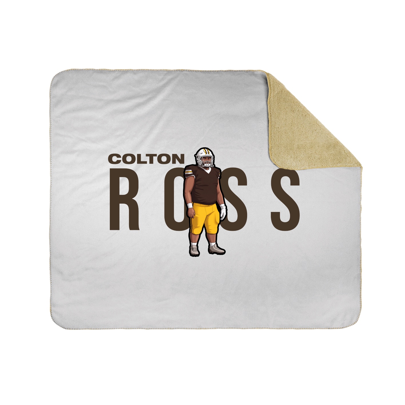 Throw Blanket — Player Name in White