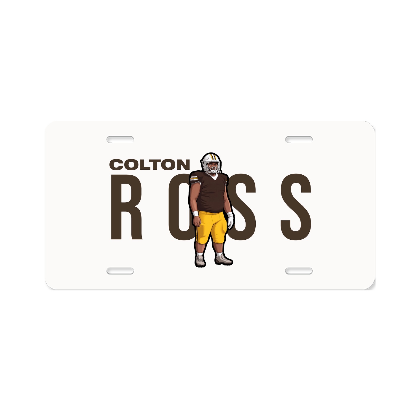 License Plate — Player Name in Classic