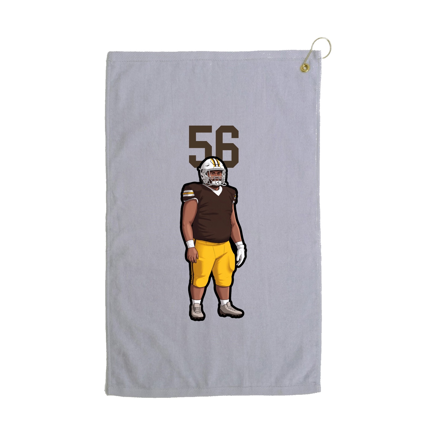 Golf Towel — Number Top in Grey