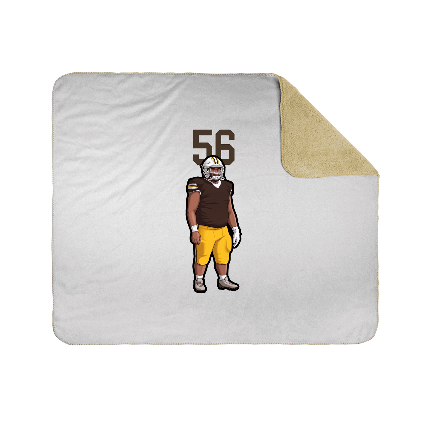 Throw Blanket — Number Top in White