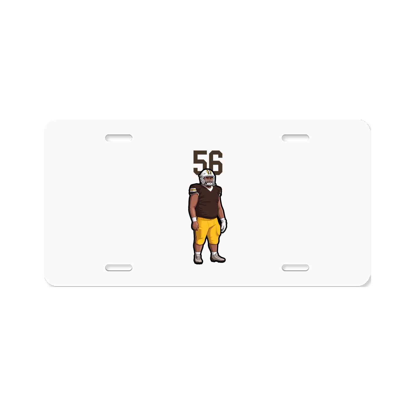 License Plate — Number Top in Classic