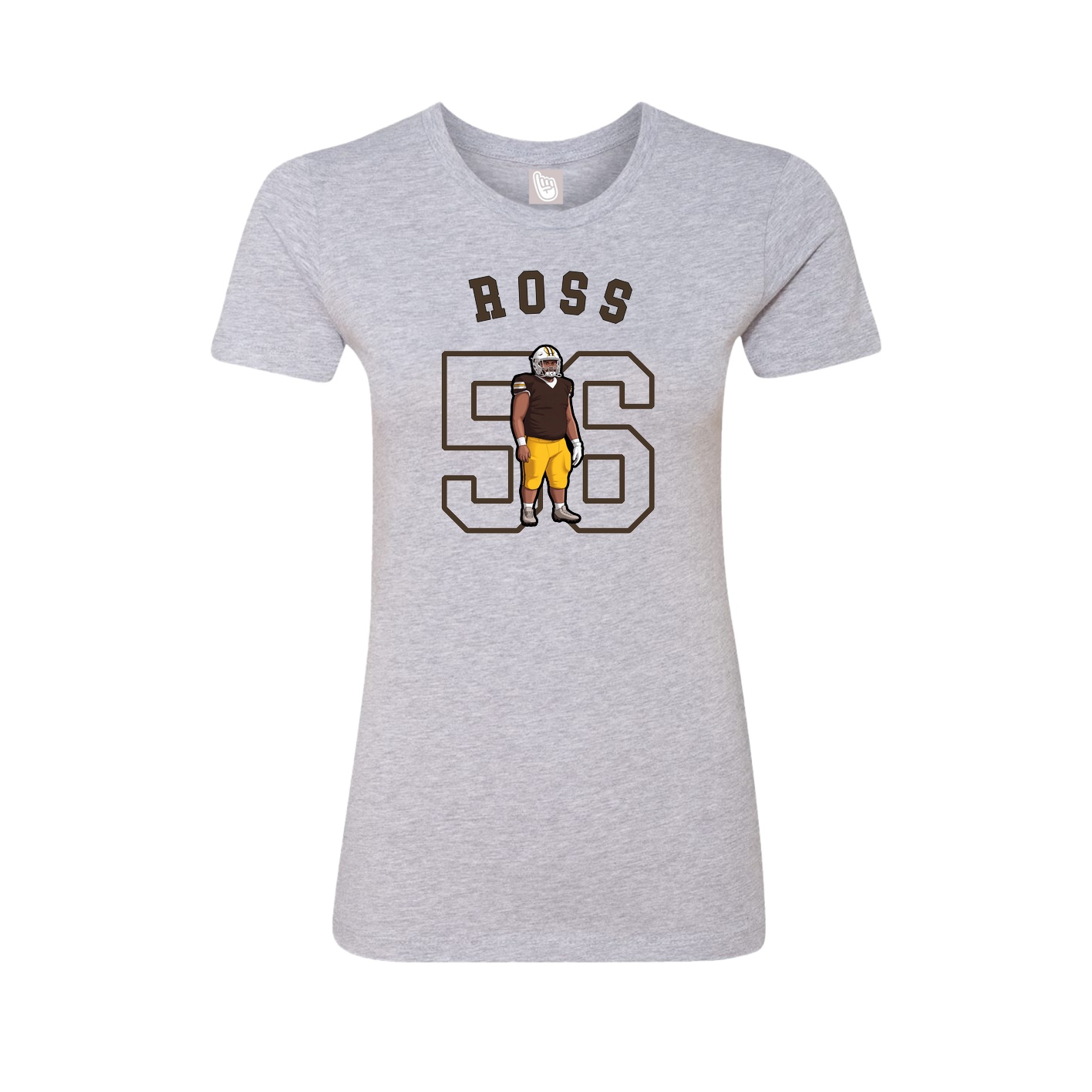Fitted Women's Tee — Shirsey Arch in Grey