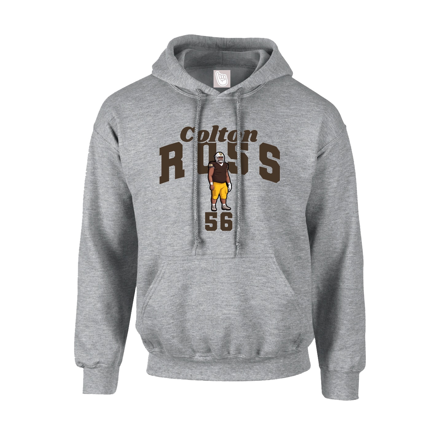 Youth Hoodie — Signature Arch in Grey