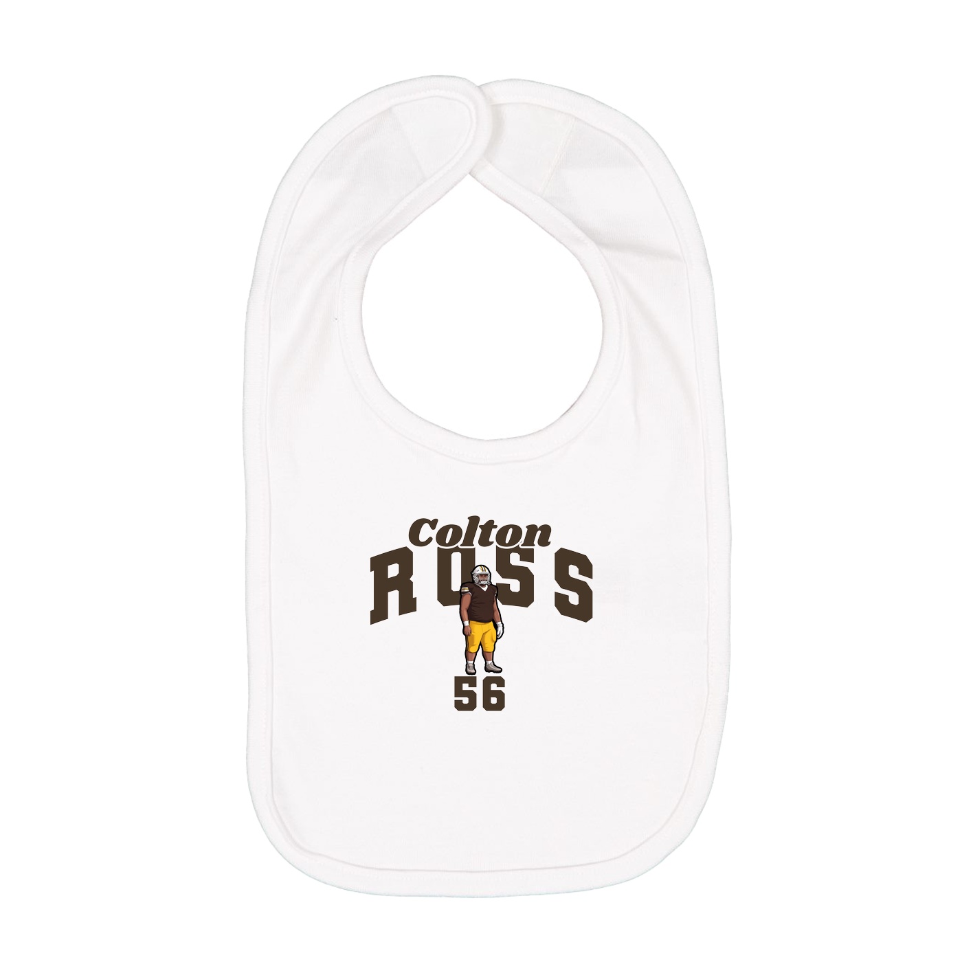 Infant Bib — Signature Arch in White