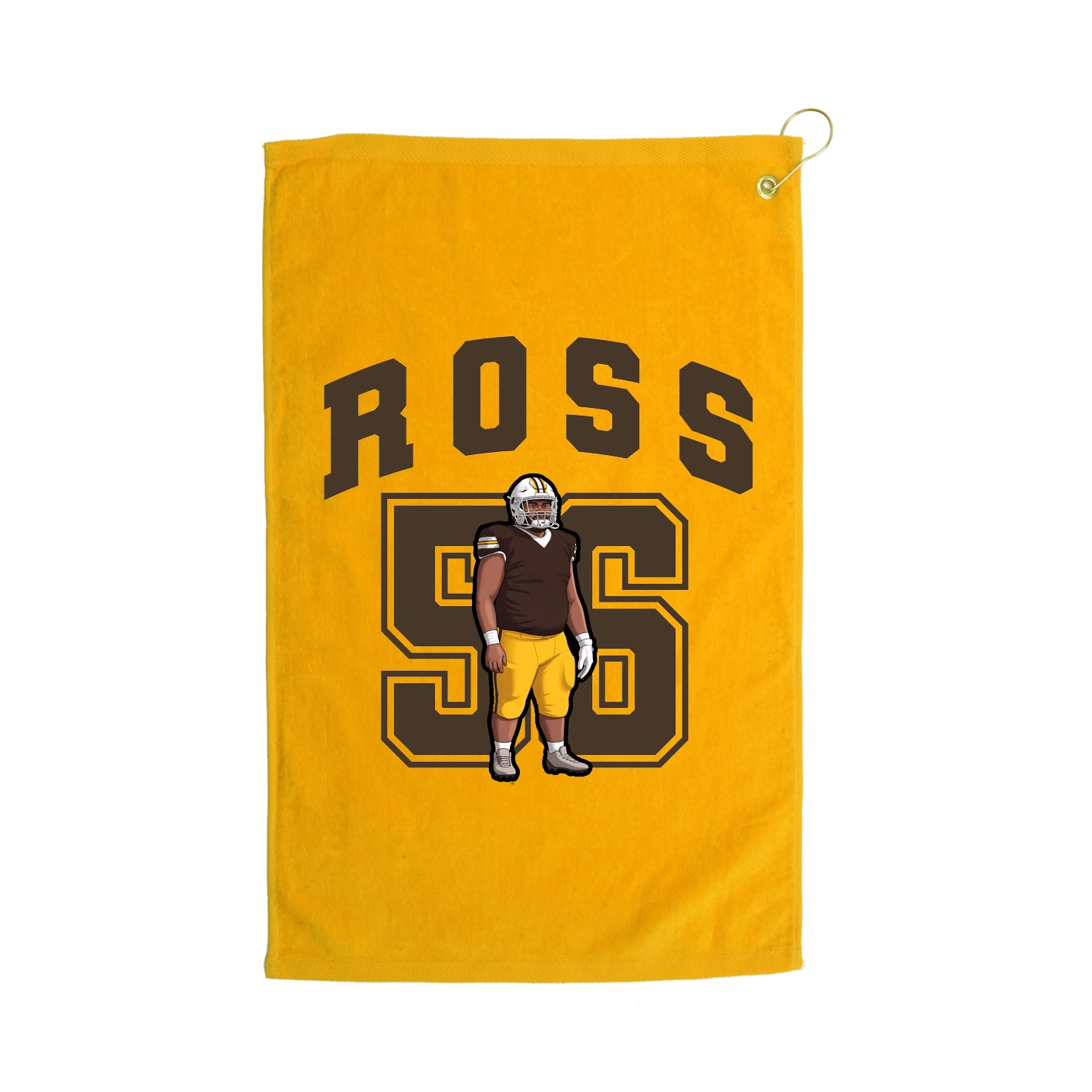 Golf Towel — Number in Gold