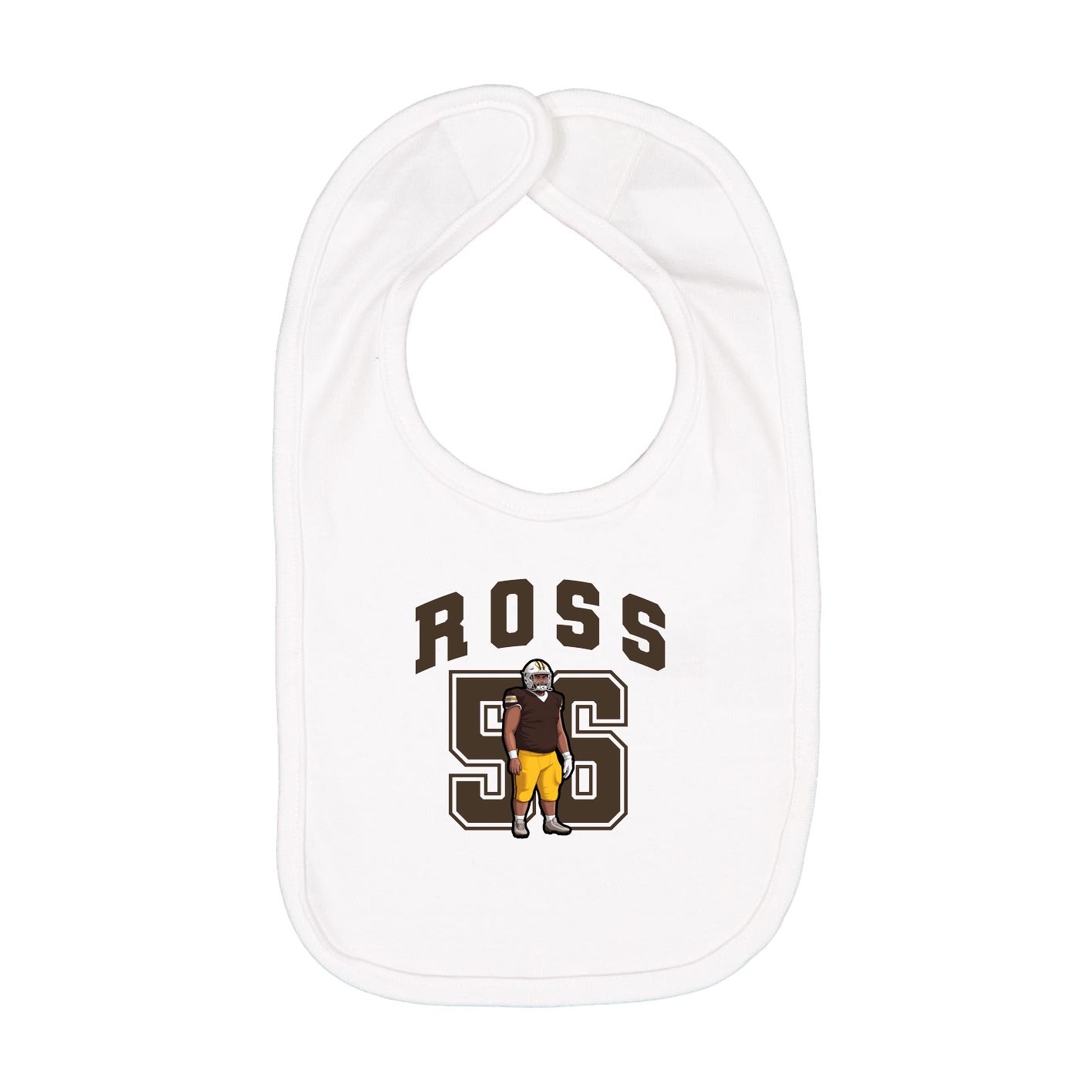 Infant Bib — Number in White