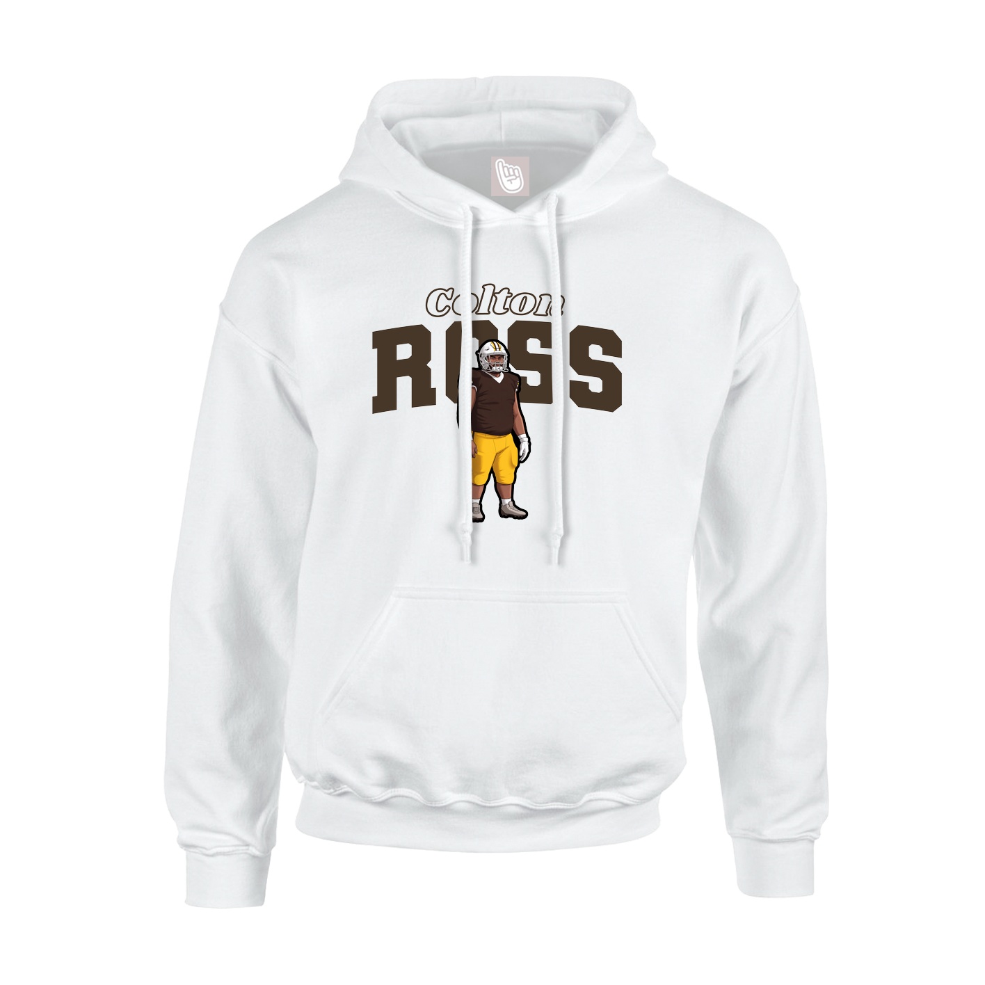 Hoodie — Name Arch in White