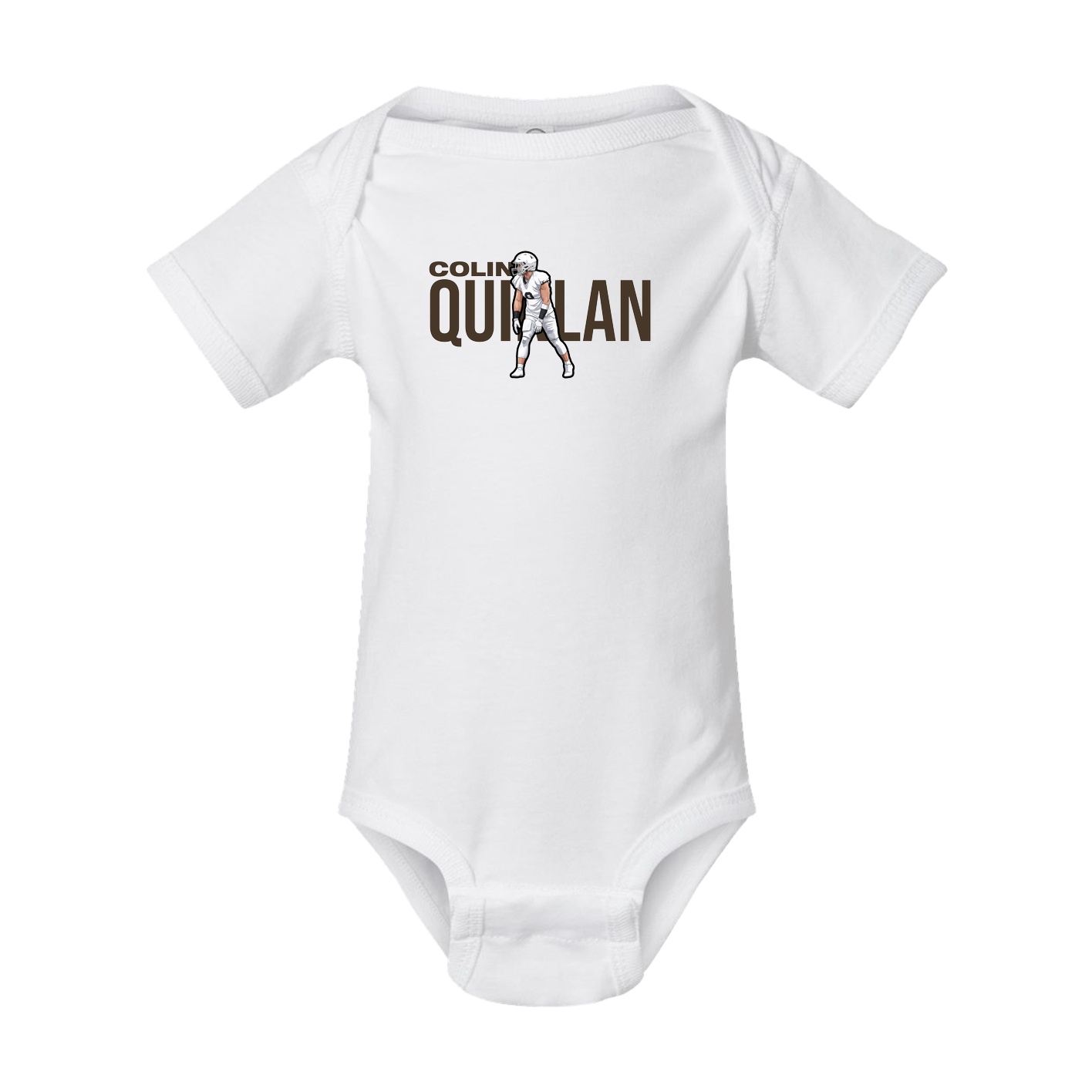 Baby Onesie — Player Name in White