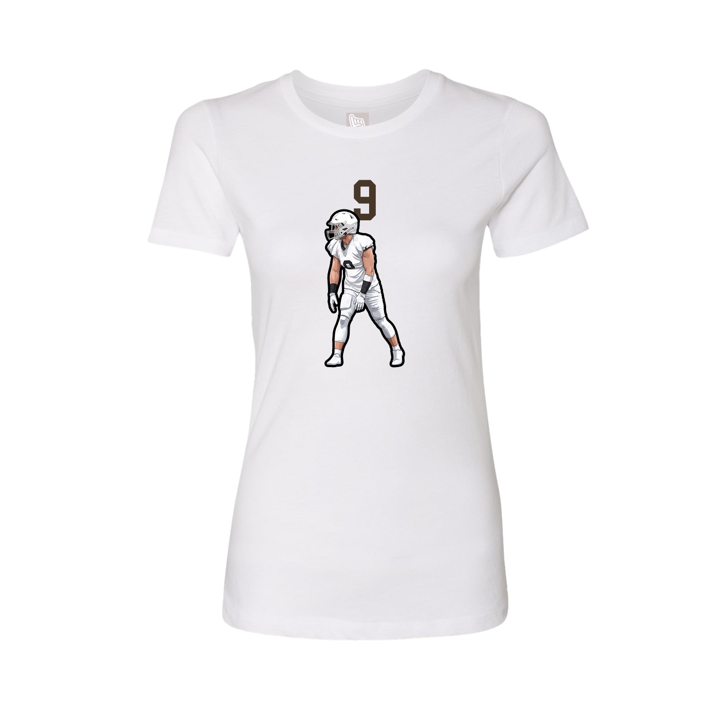 Fitted Women's Tee — Number Top in White
