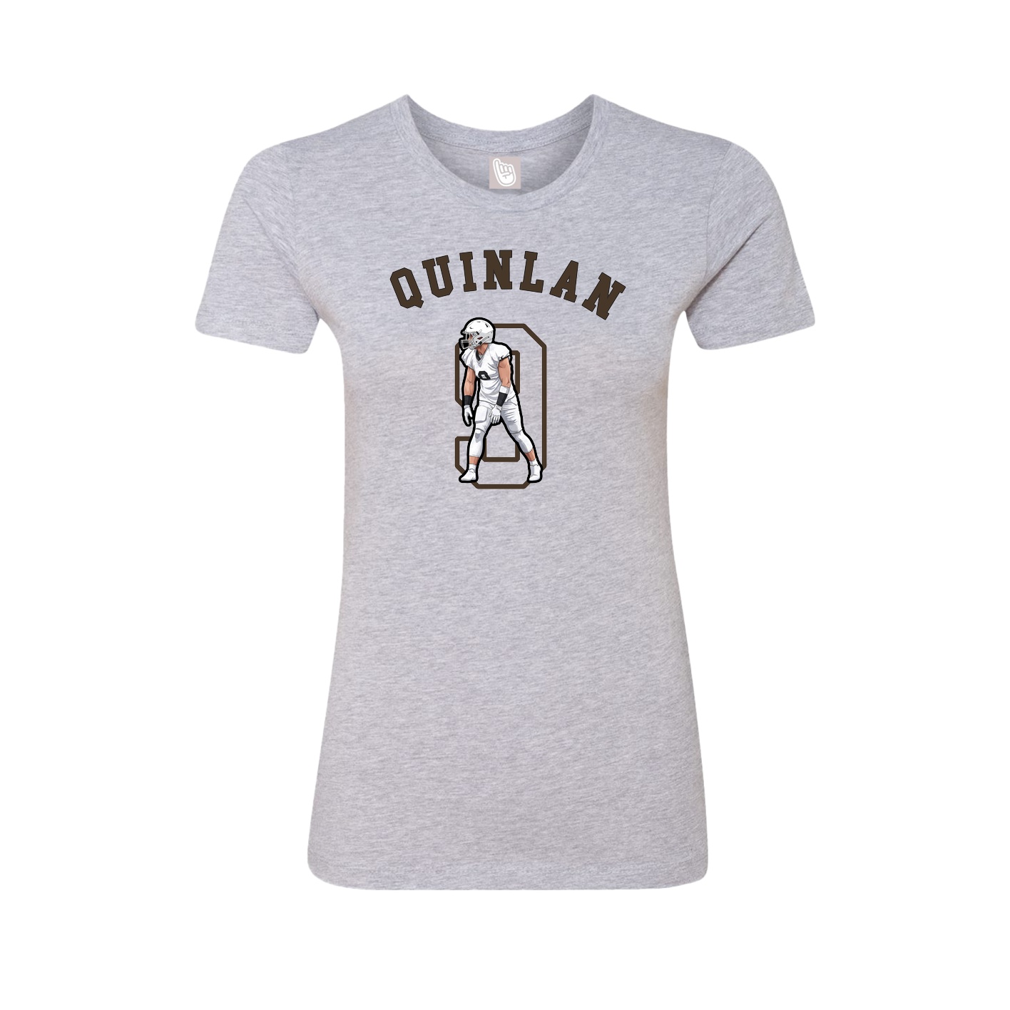 Fitted Women's Tee — Shirsey Arch in Grey