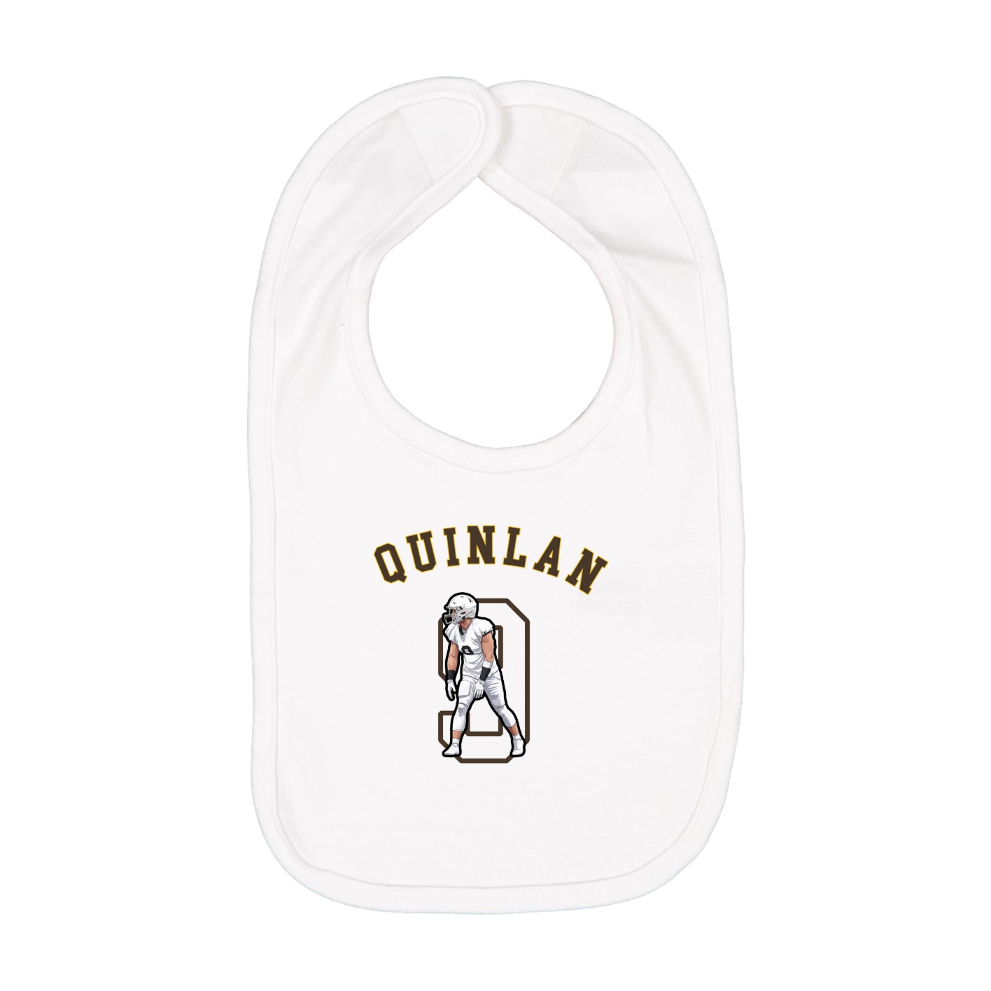 Infant Bib — Shirsey Arch in White