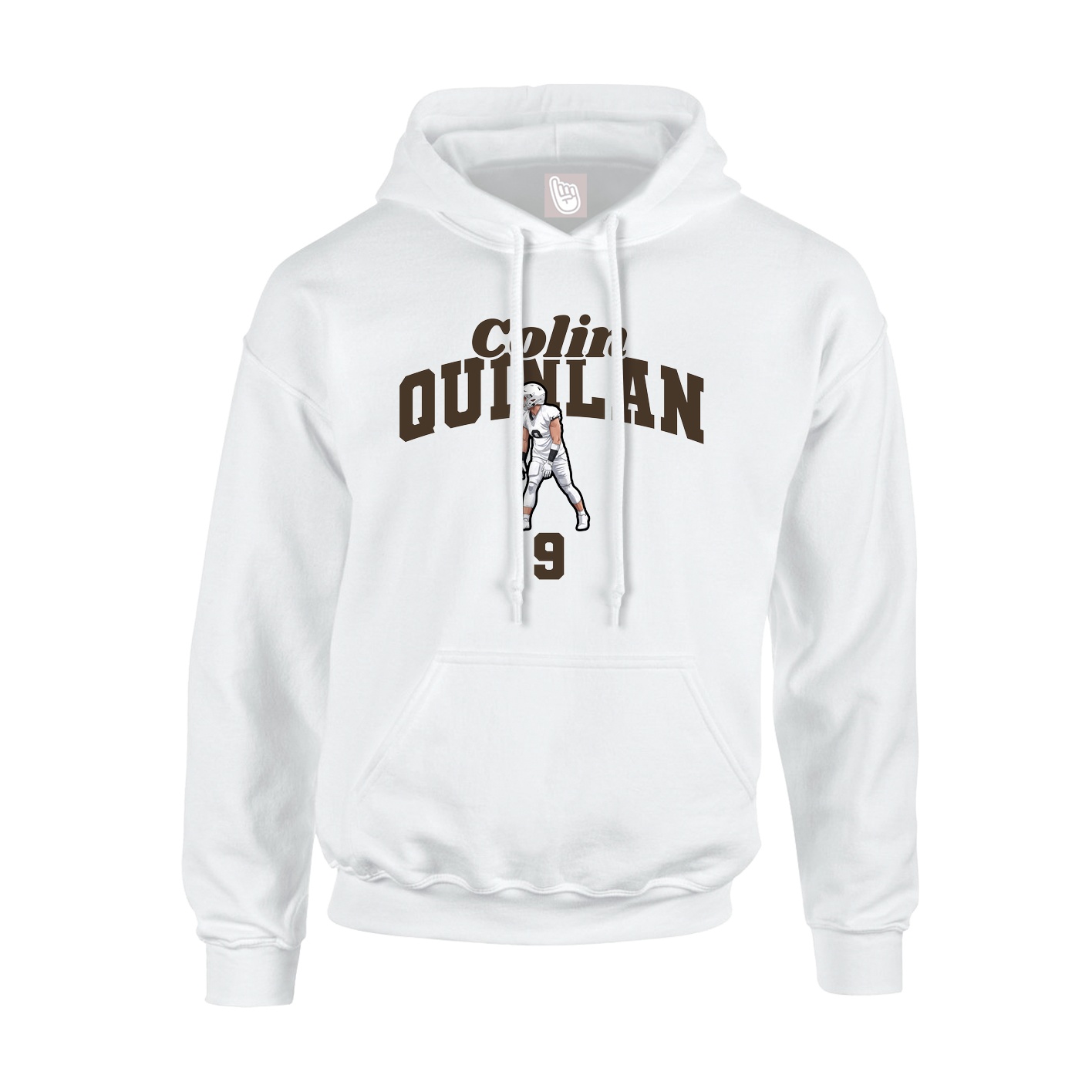 Youth Hoodie — Signature Arch in White