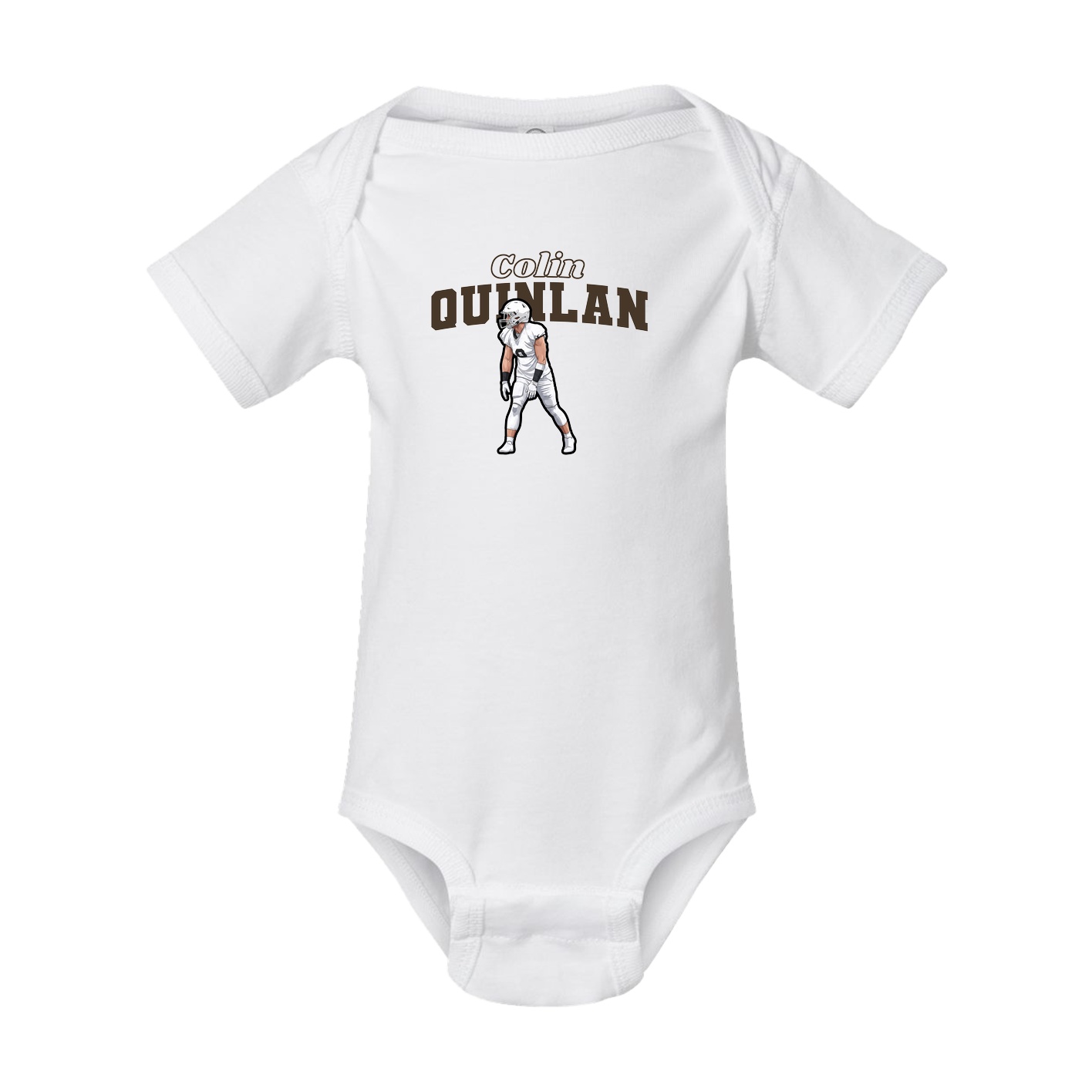 Baby Onesie — Name Arch in White