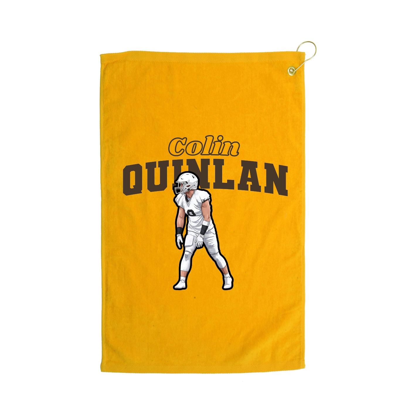 Golf Towel — Name Arch in Gold