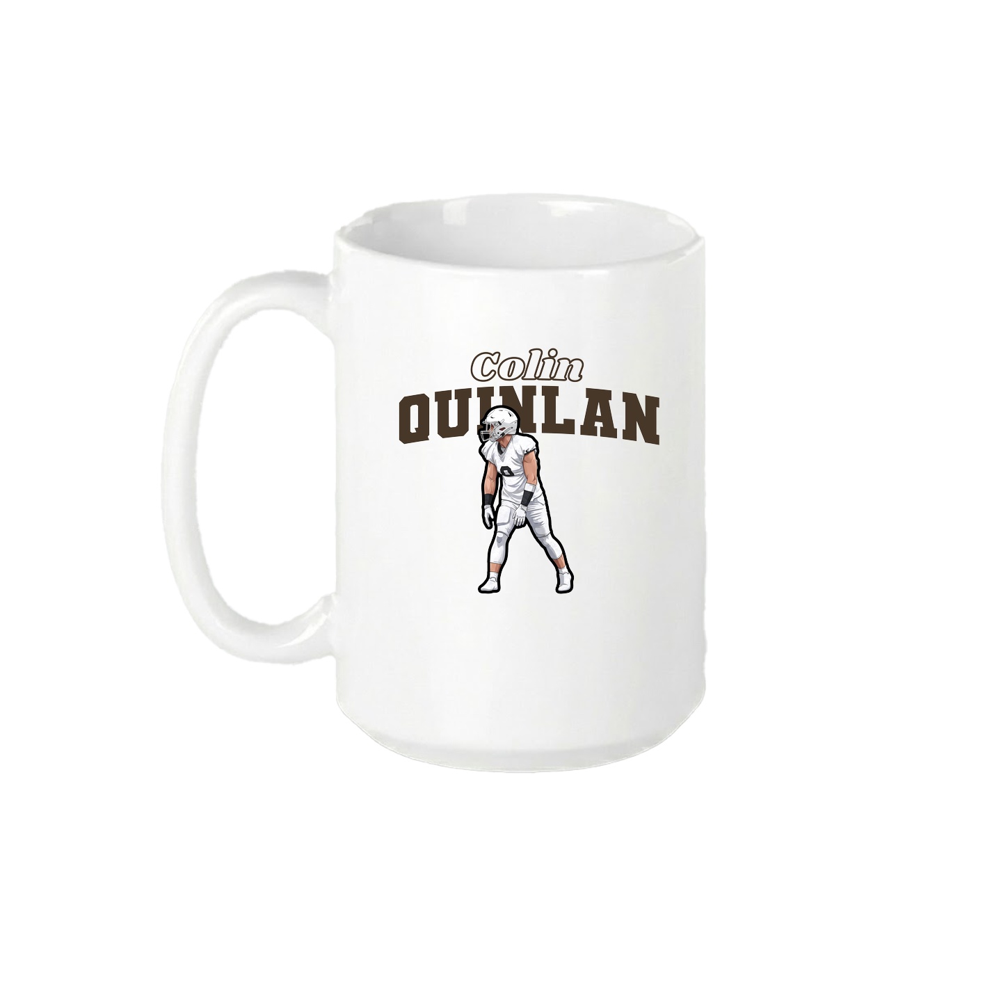 15oz Coffee Mug — Name Arch in White