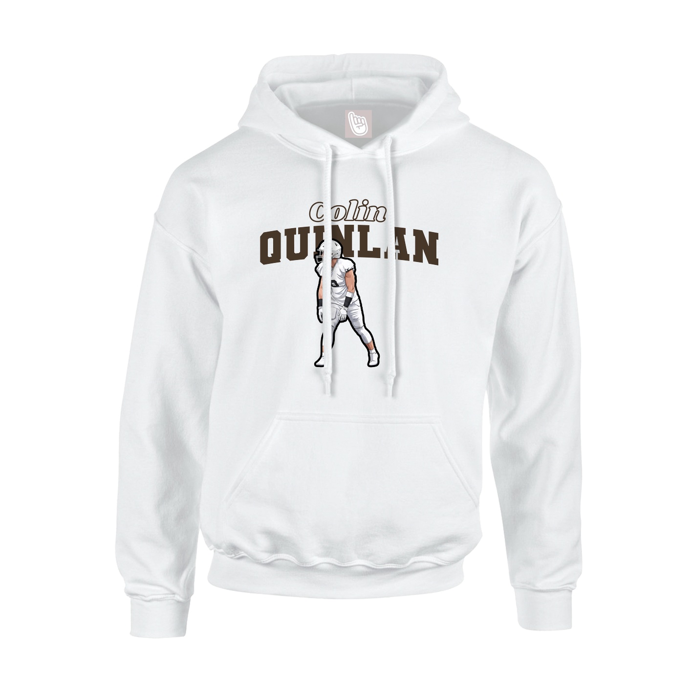 Hoodie — Name Arch in White