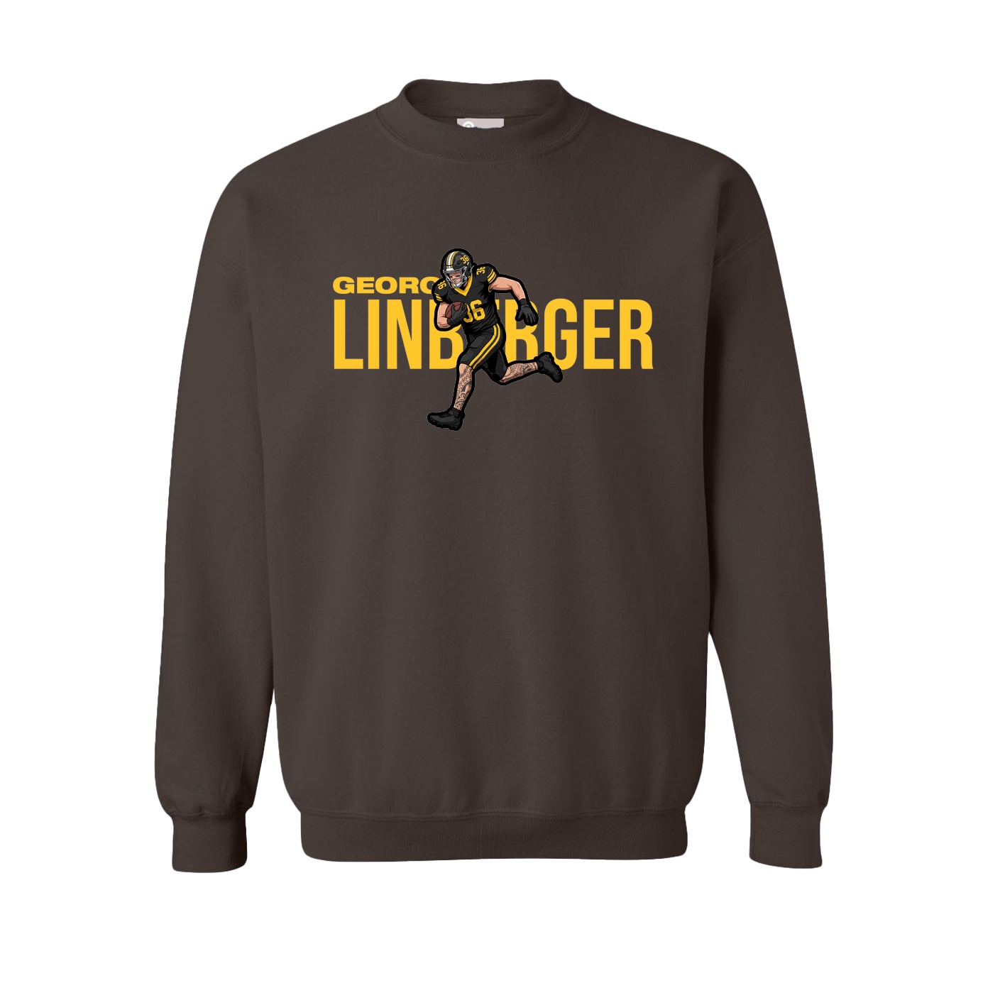 Fleece Crew — Player Name in Brown