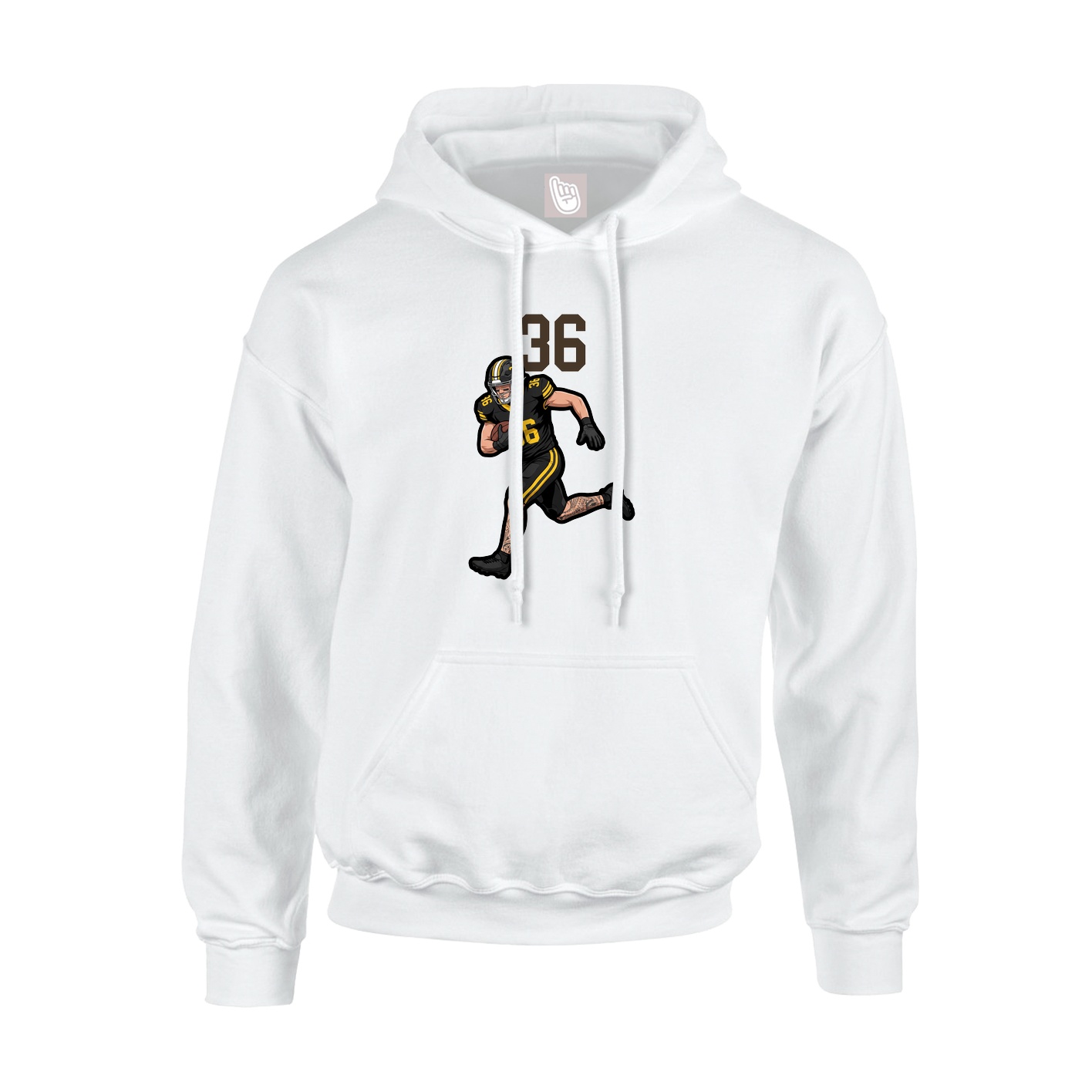 Hoodie — Number Top in White