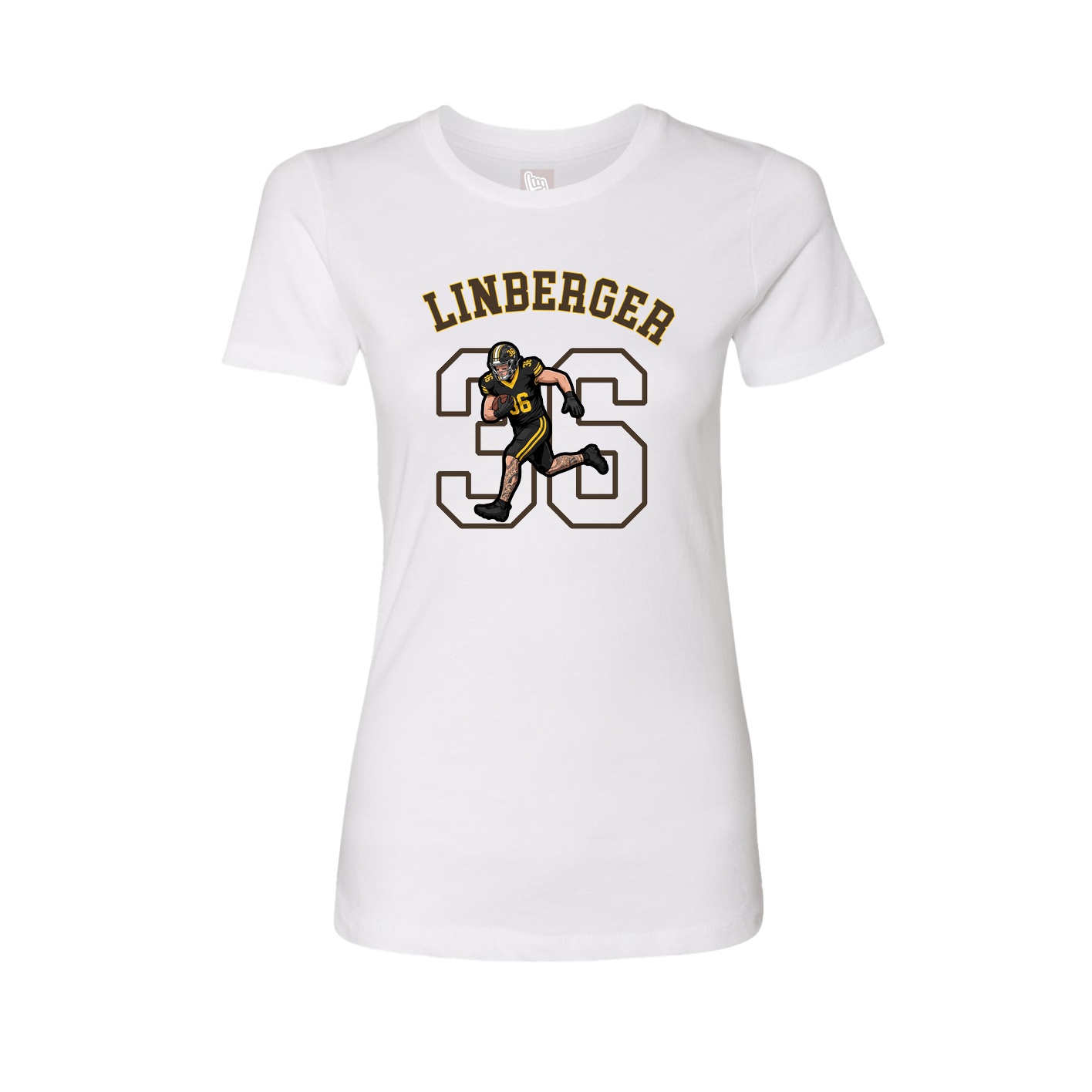 Fitted Women's Tee — Shirsey Arch in White