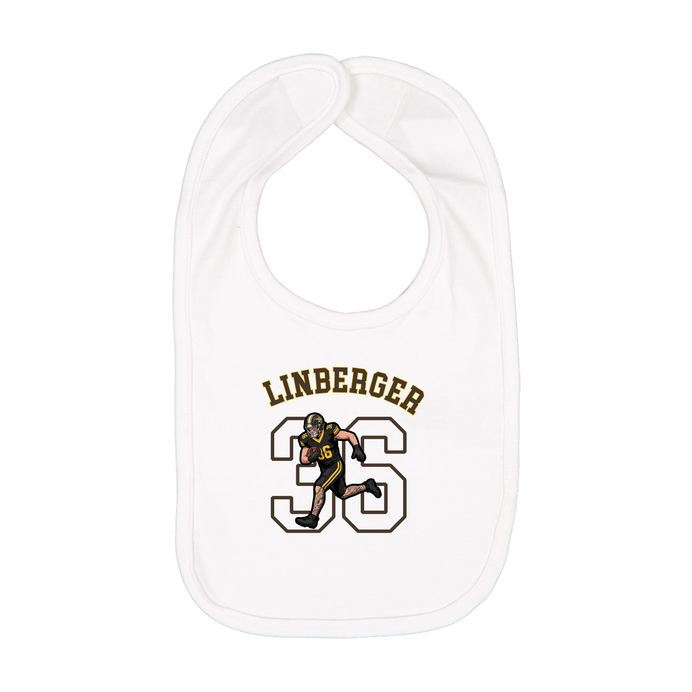 Infant Bib — Shirsey Arch in White