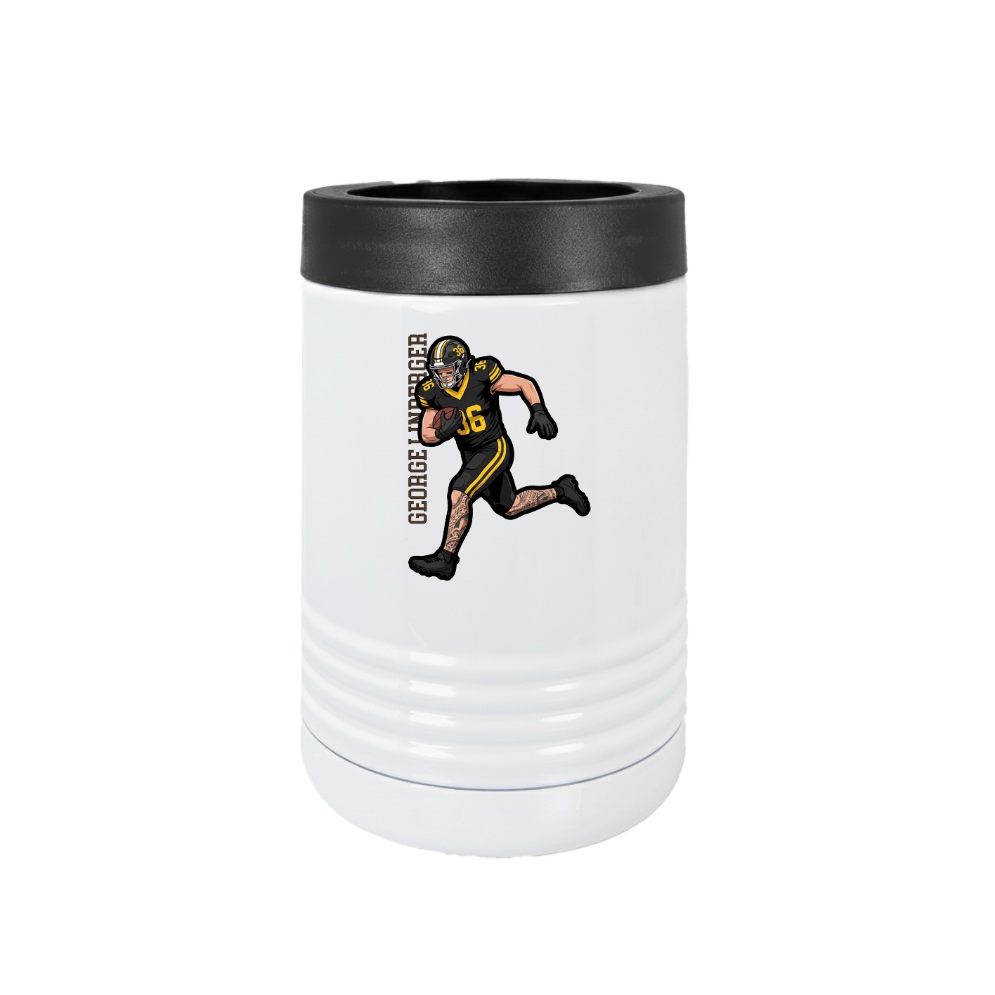 Beverage Holder — Name Vertical in White