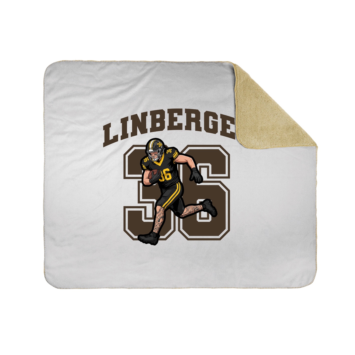 Throw Blanket — Number in White
