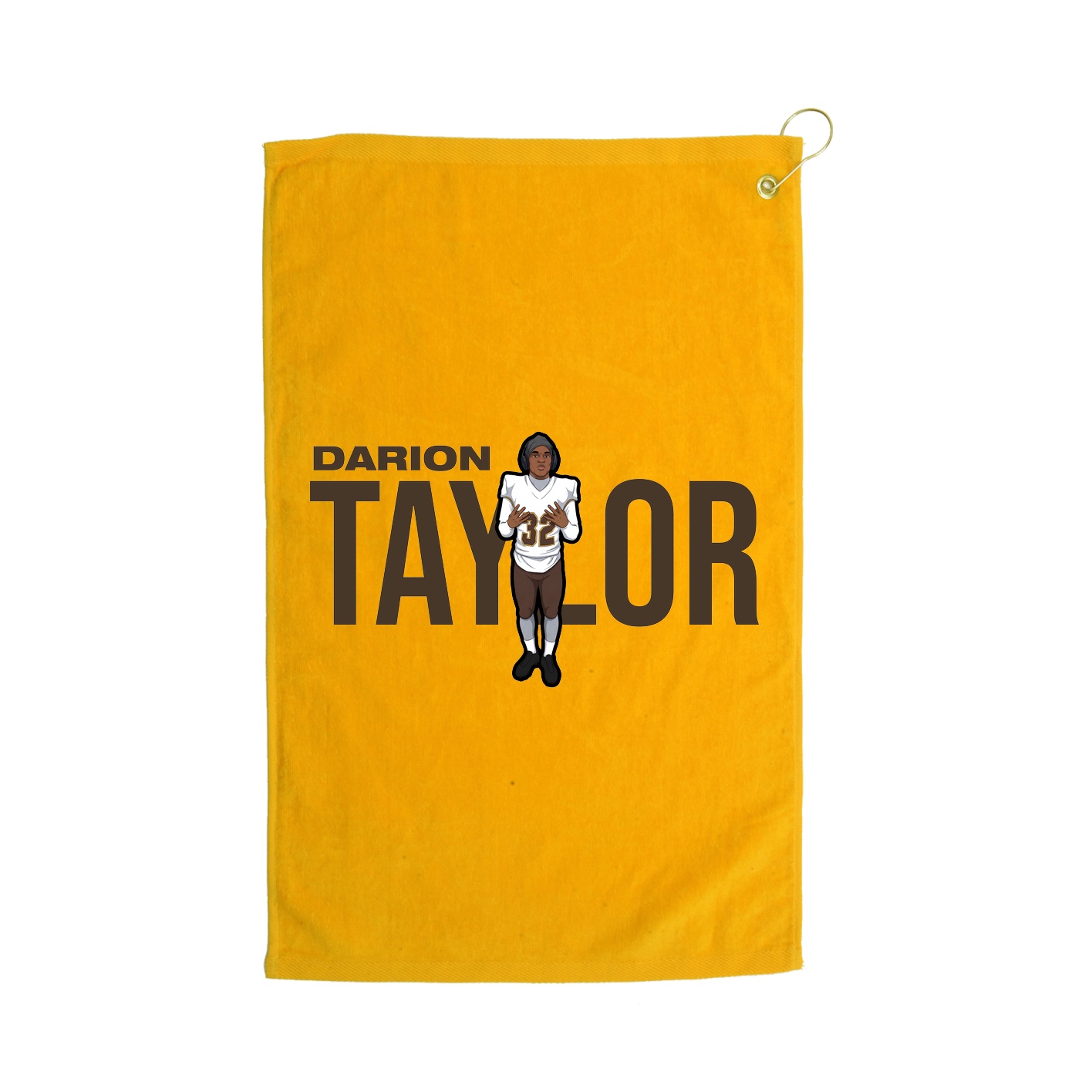 Golf Towel — Player Name in Gold