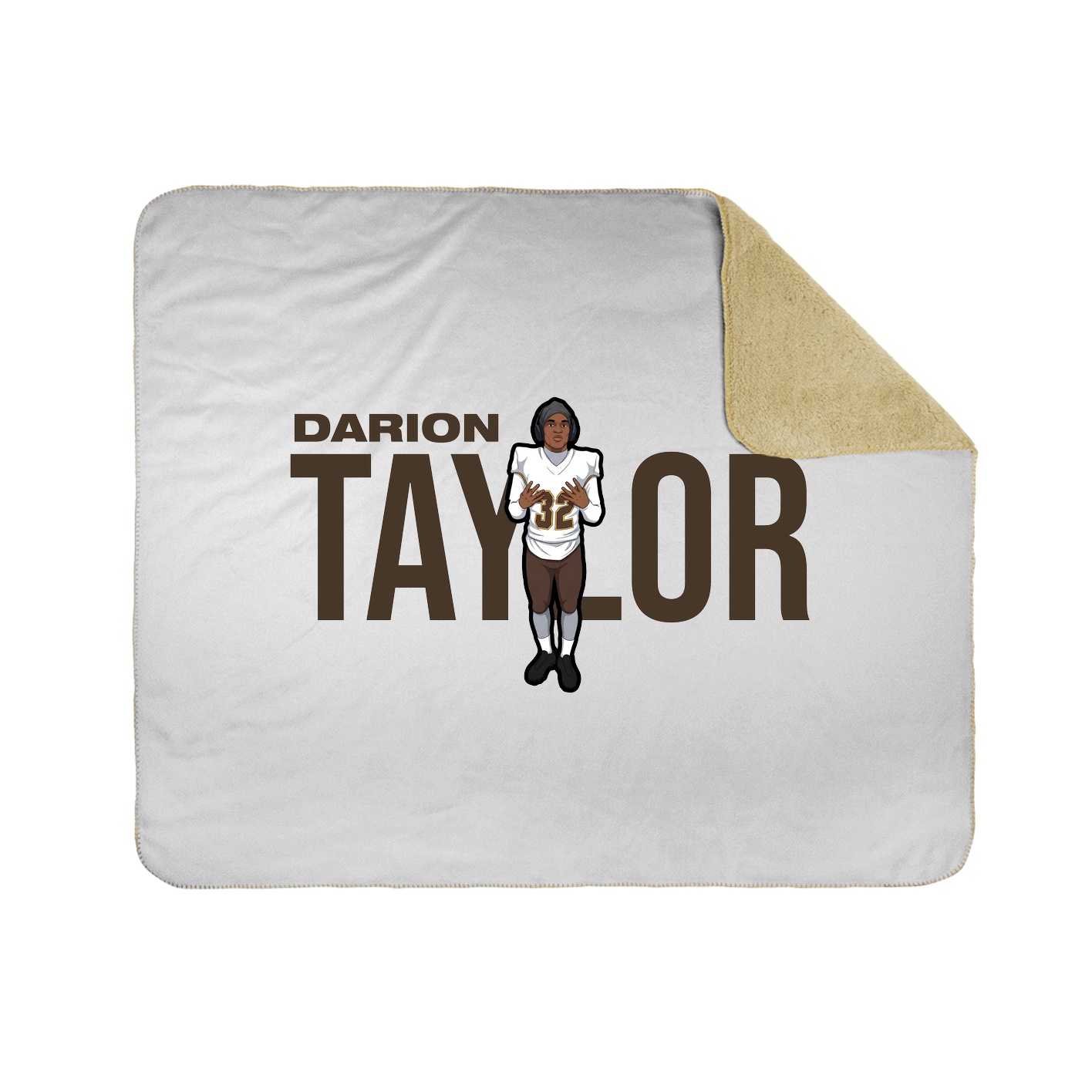 Throw Blanket — Player Name in White