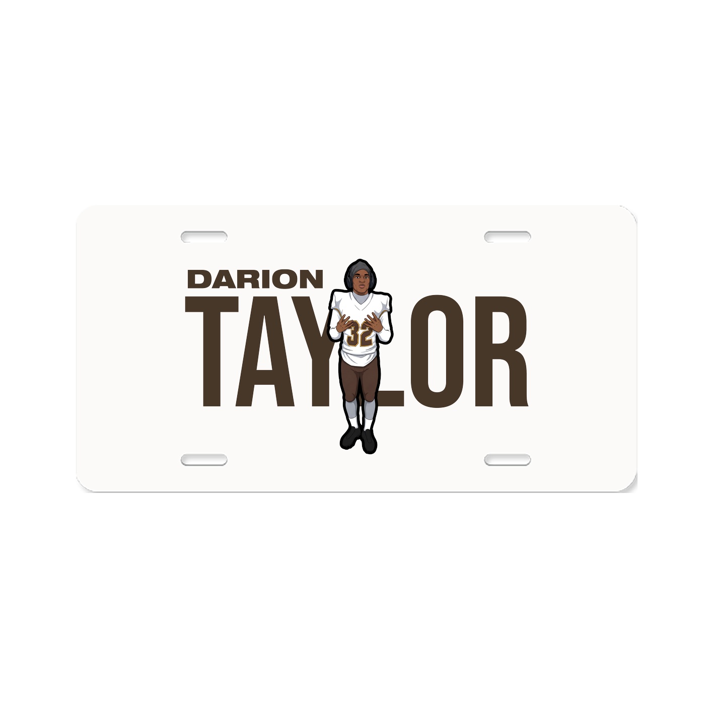 License Plate — Player Name in Classic