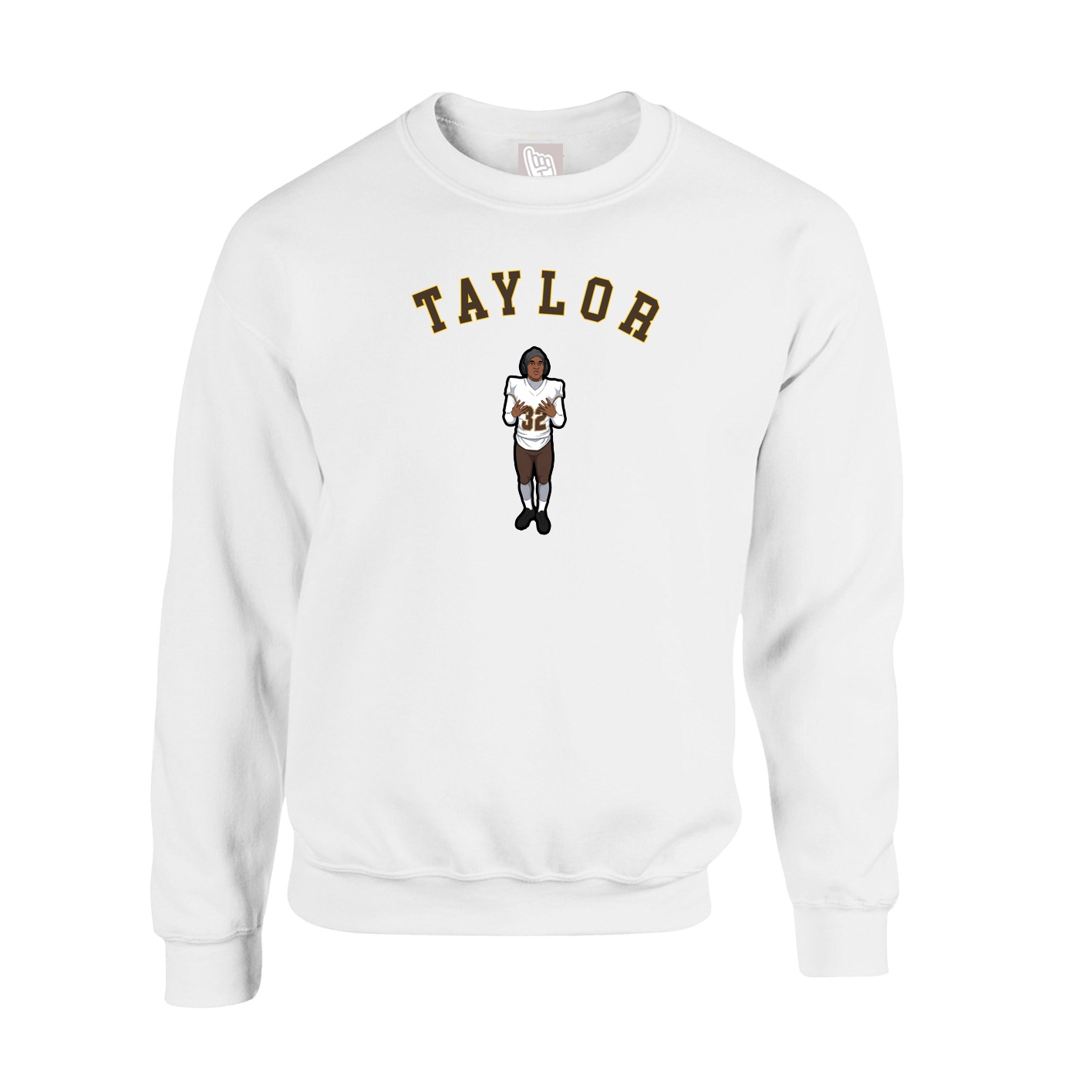 Fleece Crew — Shirsey Arch in White