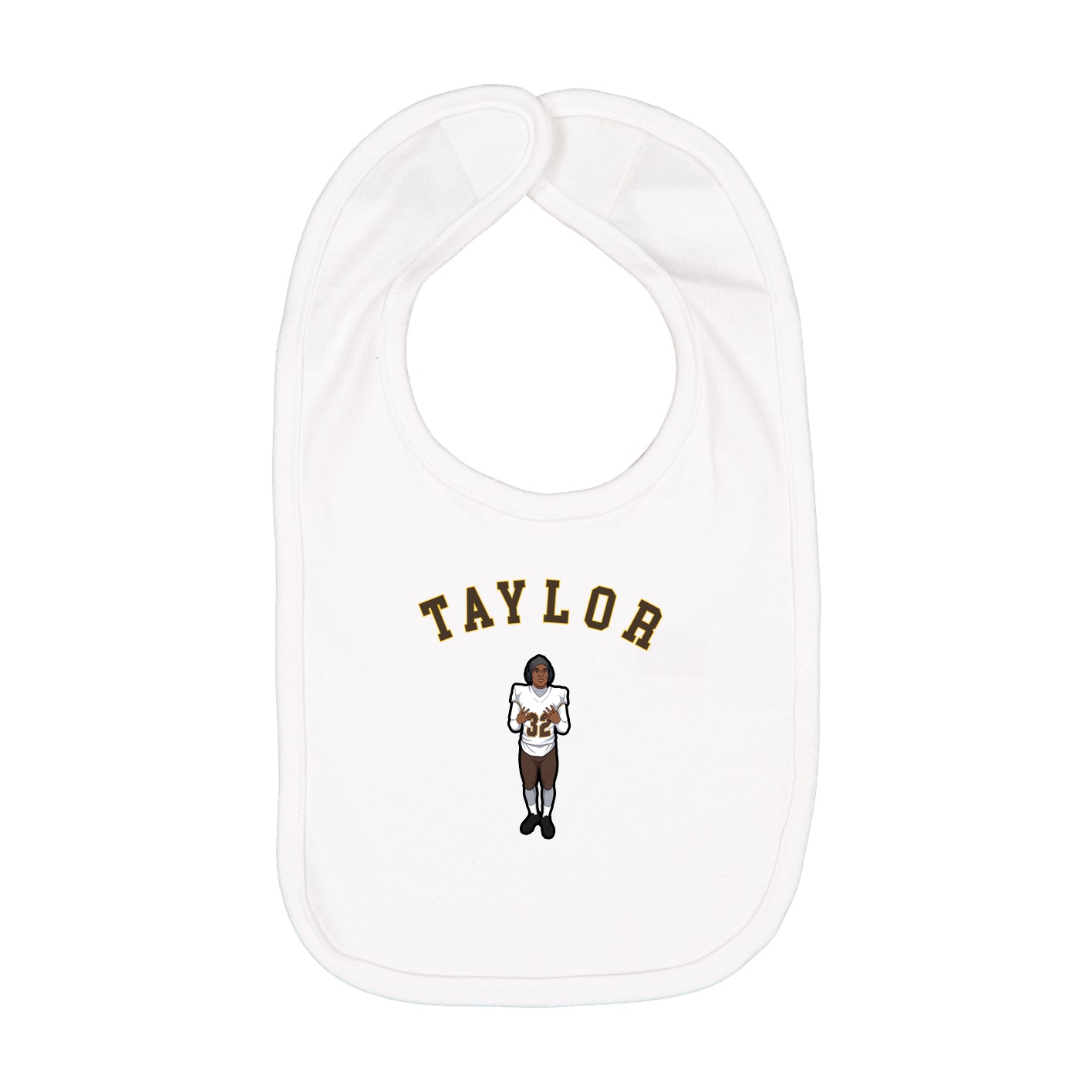 Infant Bib — Shirsey Arch in White