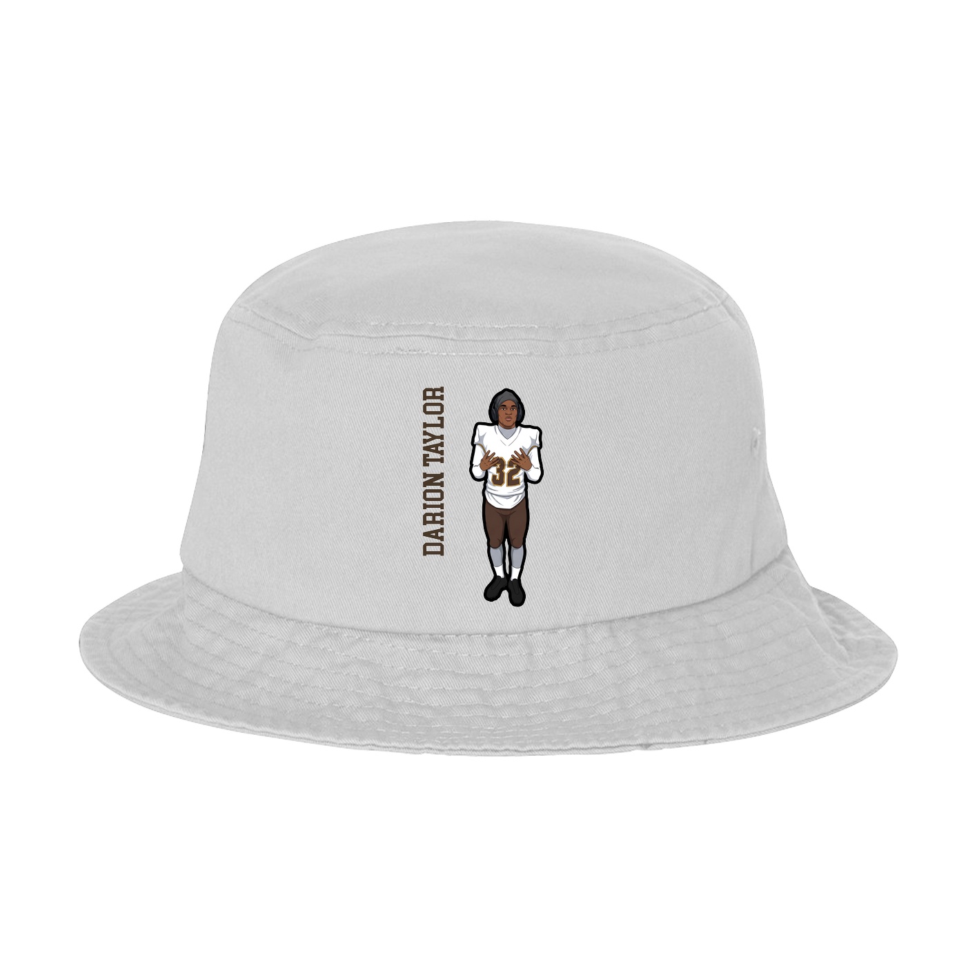 Bucket Cap — Name Vertical in White