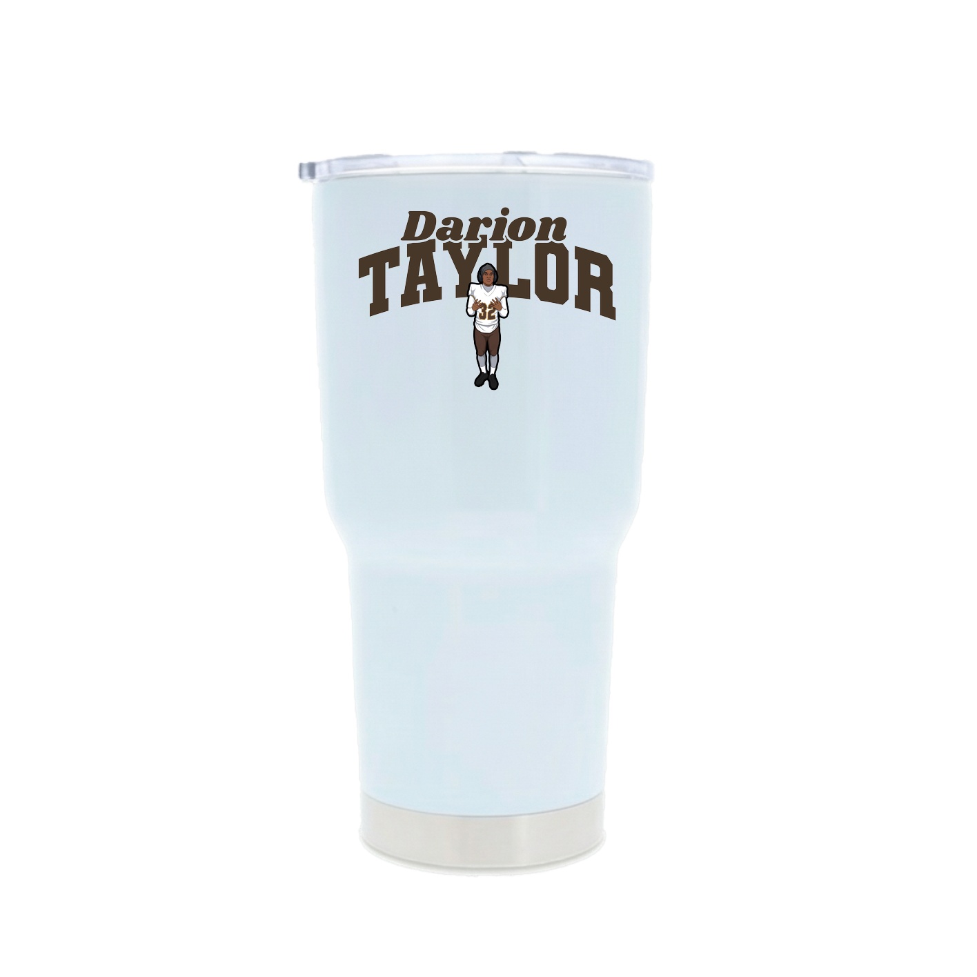 30oz Stainless Steel Tumbler — Signature Arch in White